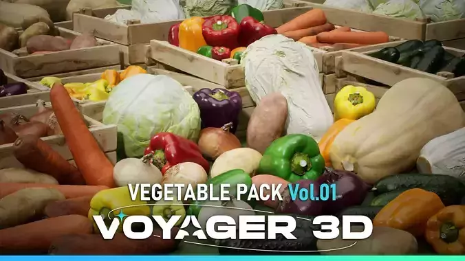 Scanned Vegetable Pack Vol 01 Low-poly 3D model Scanned Vegetable Pack Vol 01 Low-poly 3D model