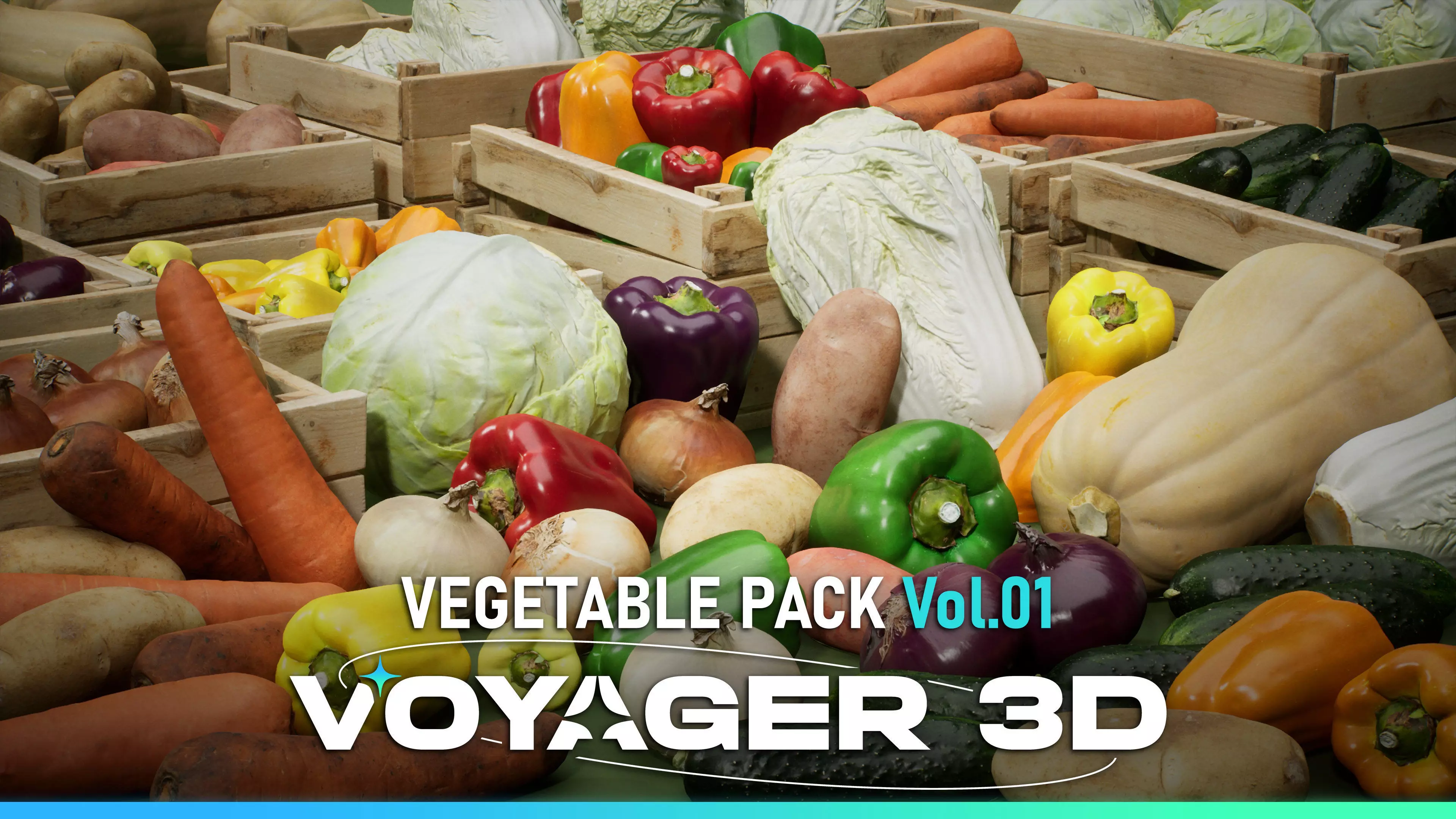 Scanned Vegetable Pack Vol 01 Low-poly 3D model_0