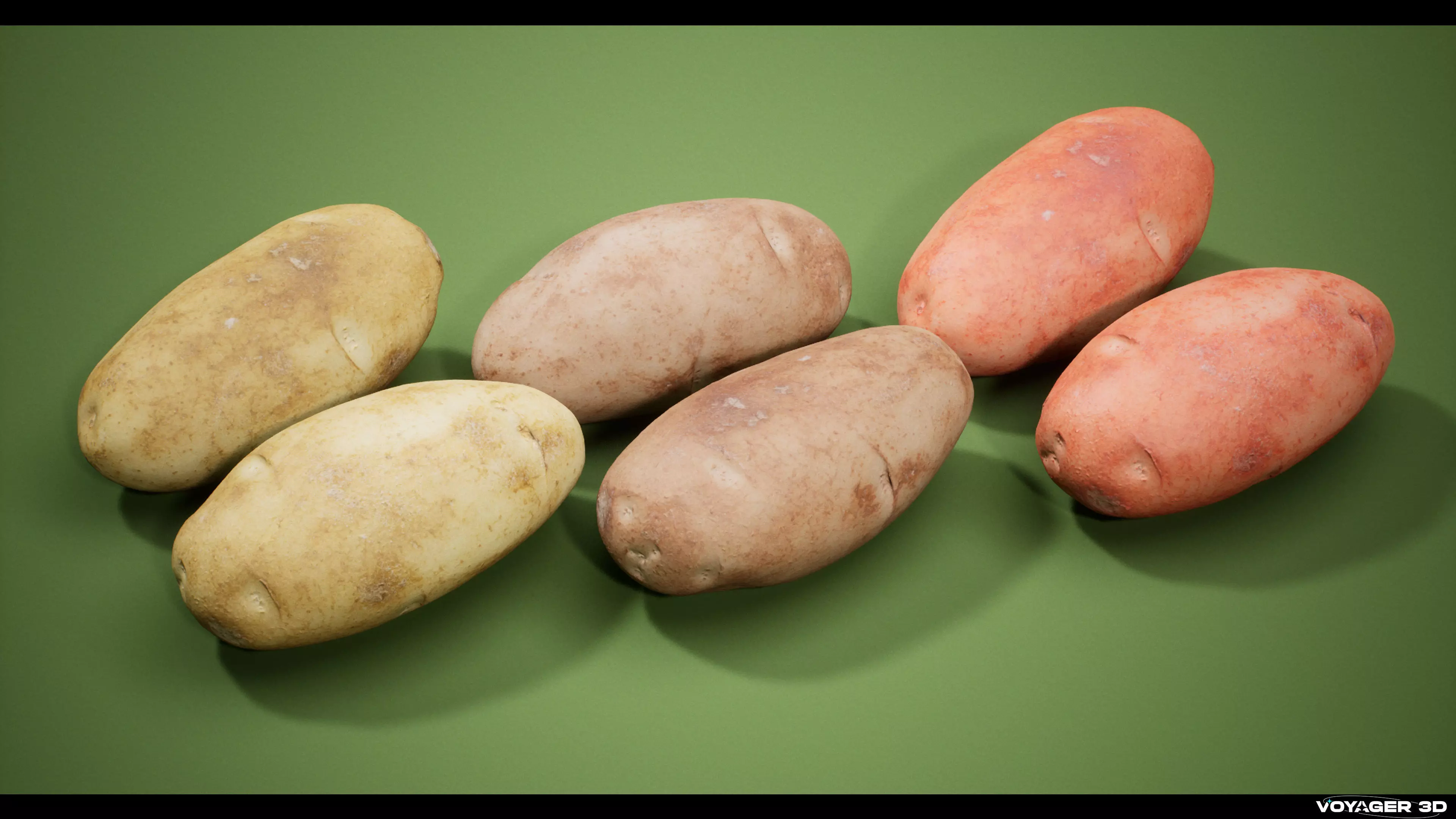 Scanned Vegetable Pack Vol 01 Low-poly 3D model_7