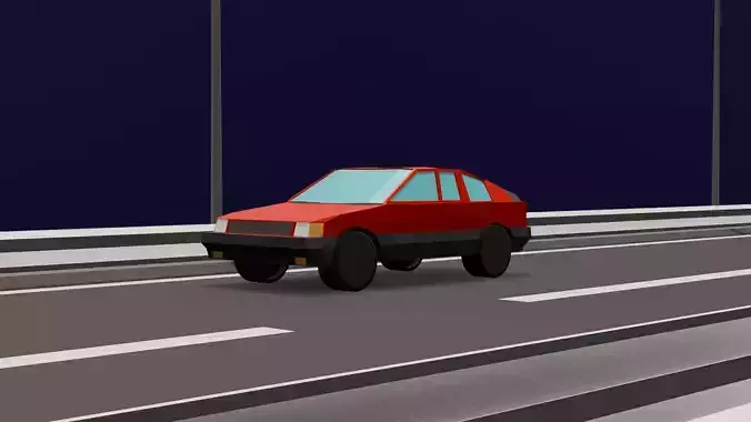 Low Poly Simple Car