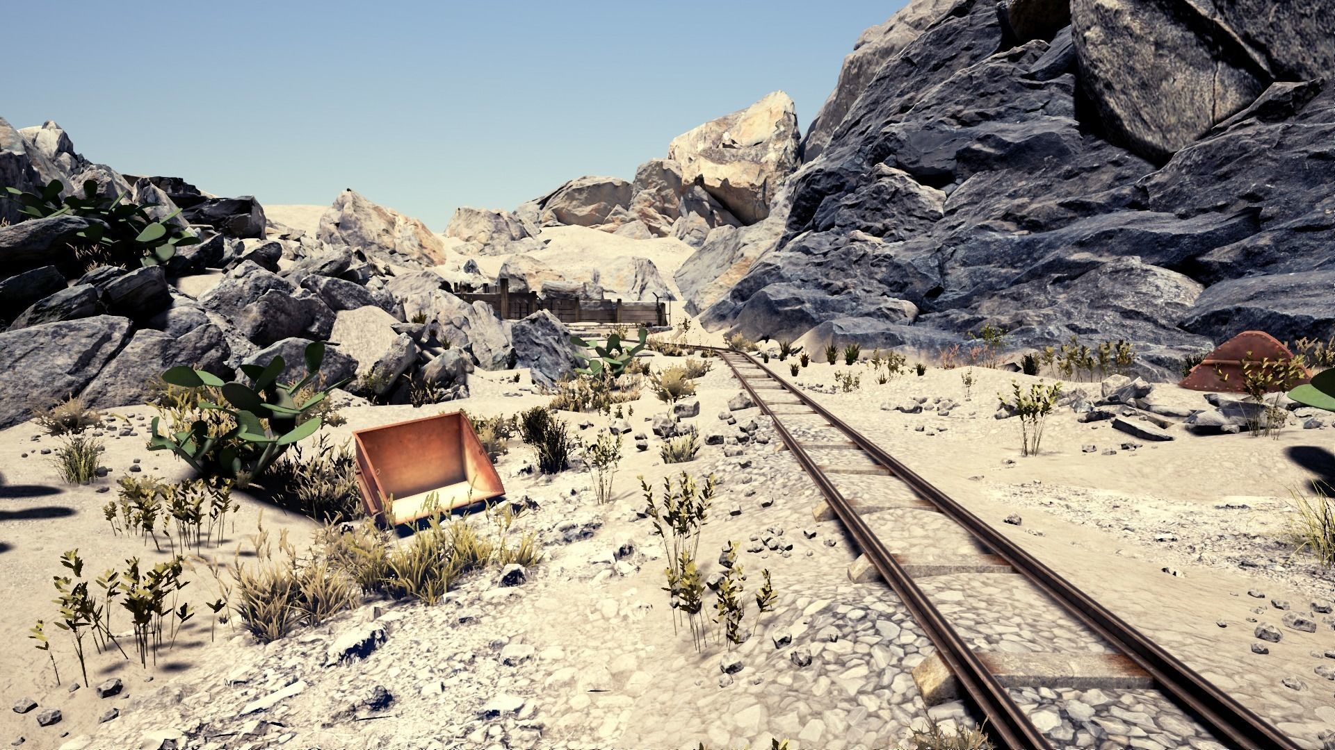 Arid Environment Rocks UE4 project Low-poly 3D model_12