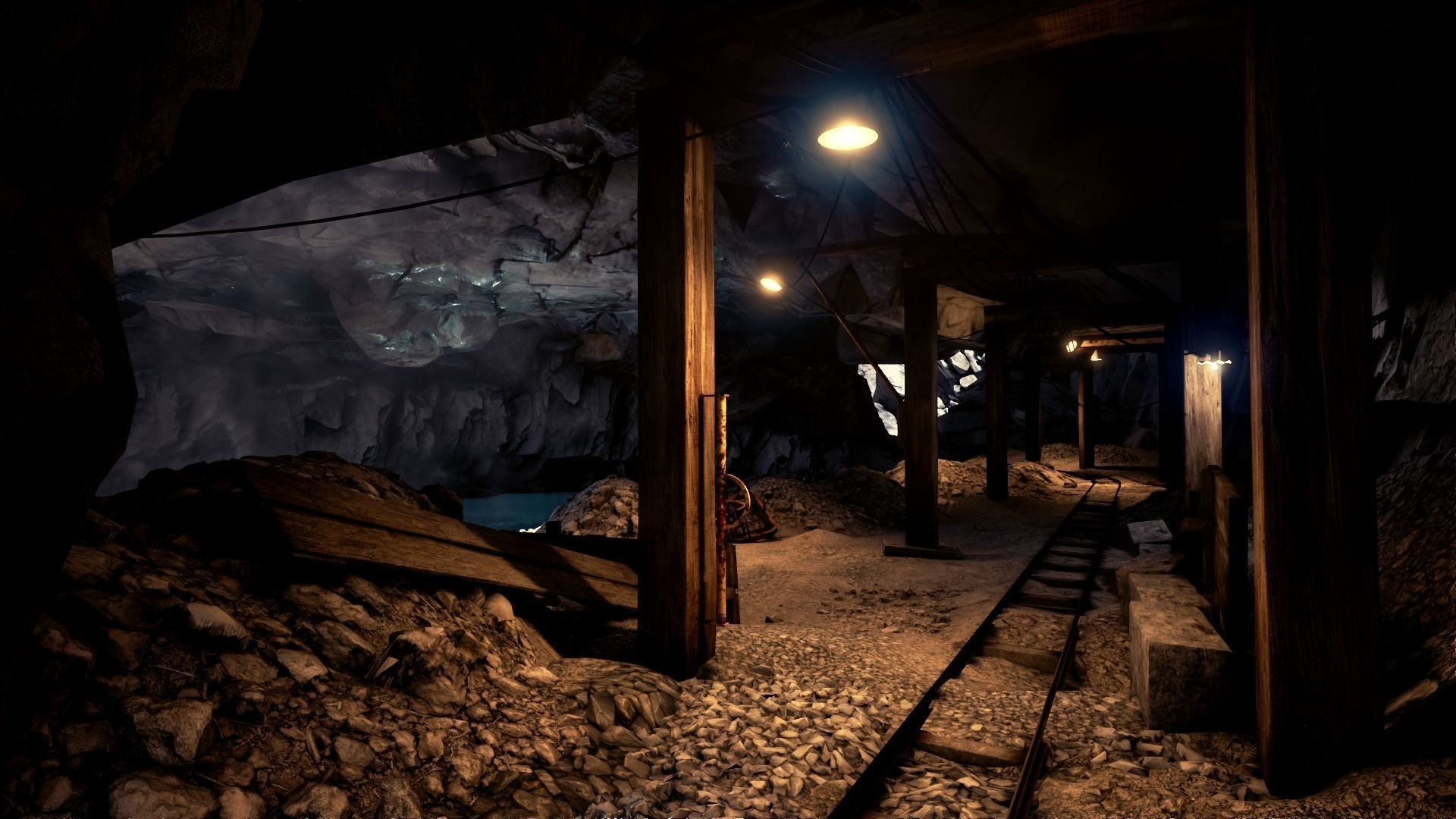 Arid Environment Rocks UE4 project Low-poly 3D model_8