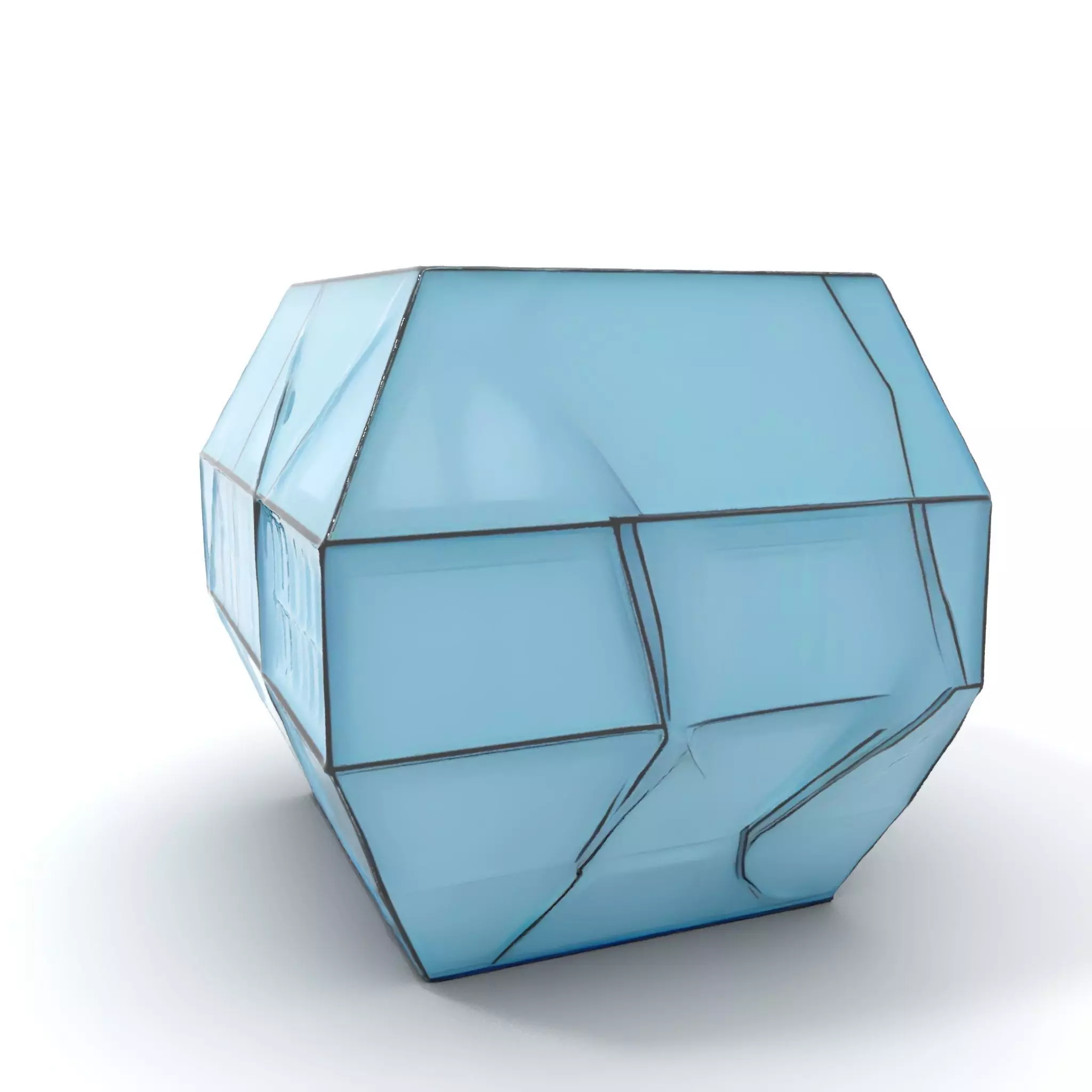 Futuristic Glass Pavilion model pack Low-poly 3D model_0