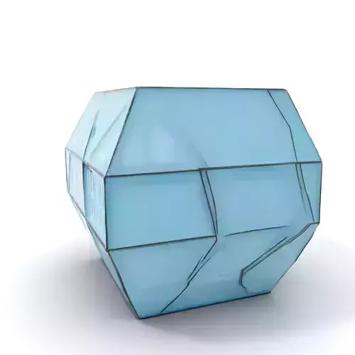 Futuristic Glass Pavilion model pack Low-poly 3D model