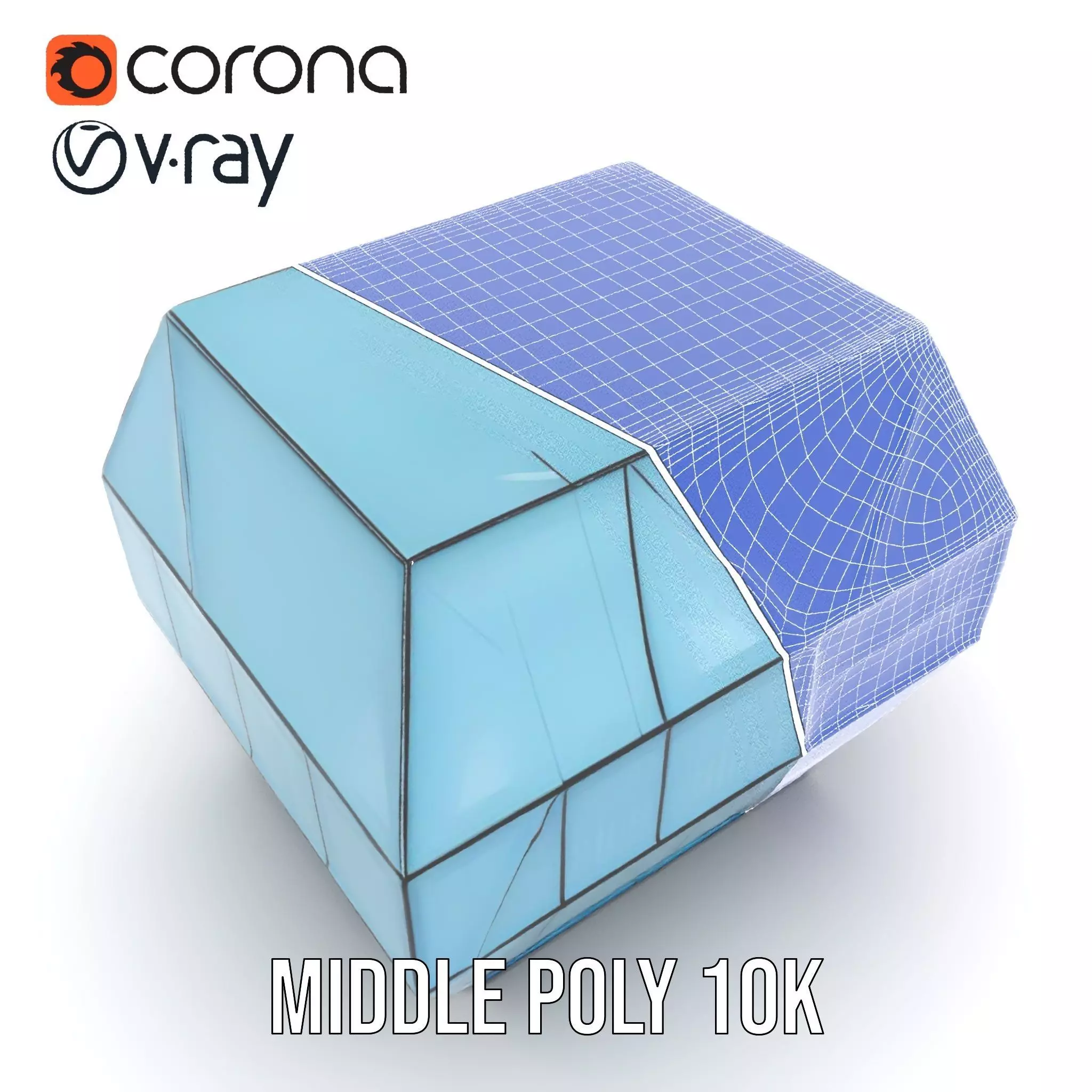 Futuristic Glass Pavilion model pack Low-poly 3D model_13