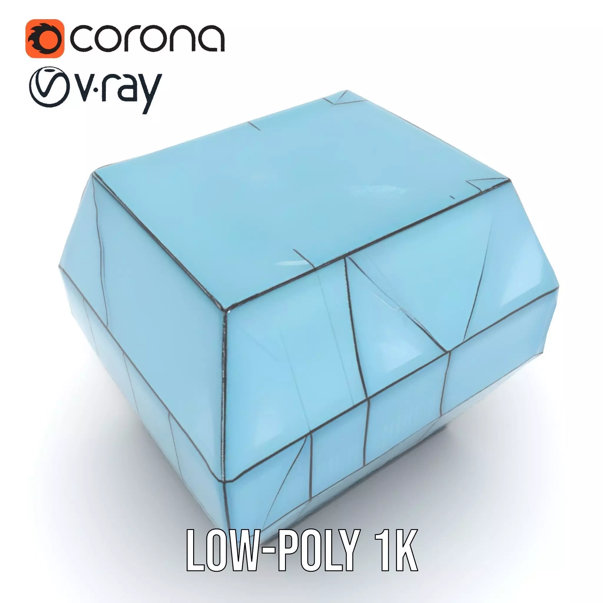 Futuristic Glass Pavilion model pack Low-poly 3D model_7