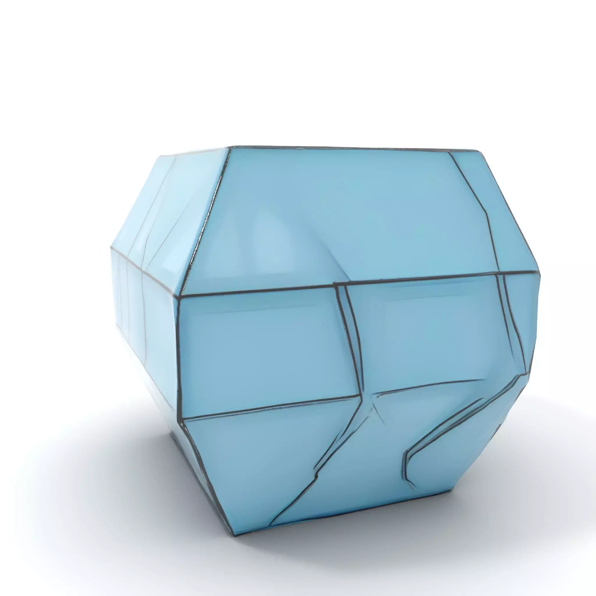 Futuristic Glass Pavilion model pack Low-poly 3D model_12