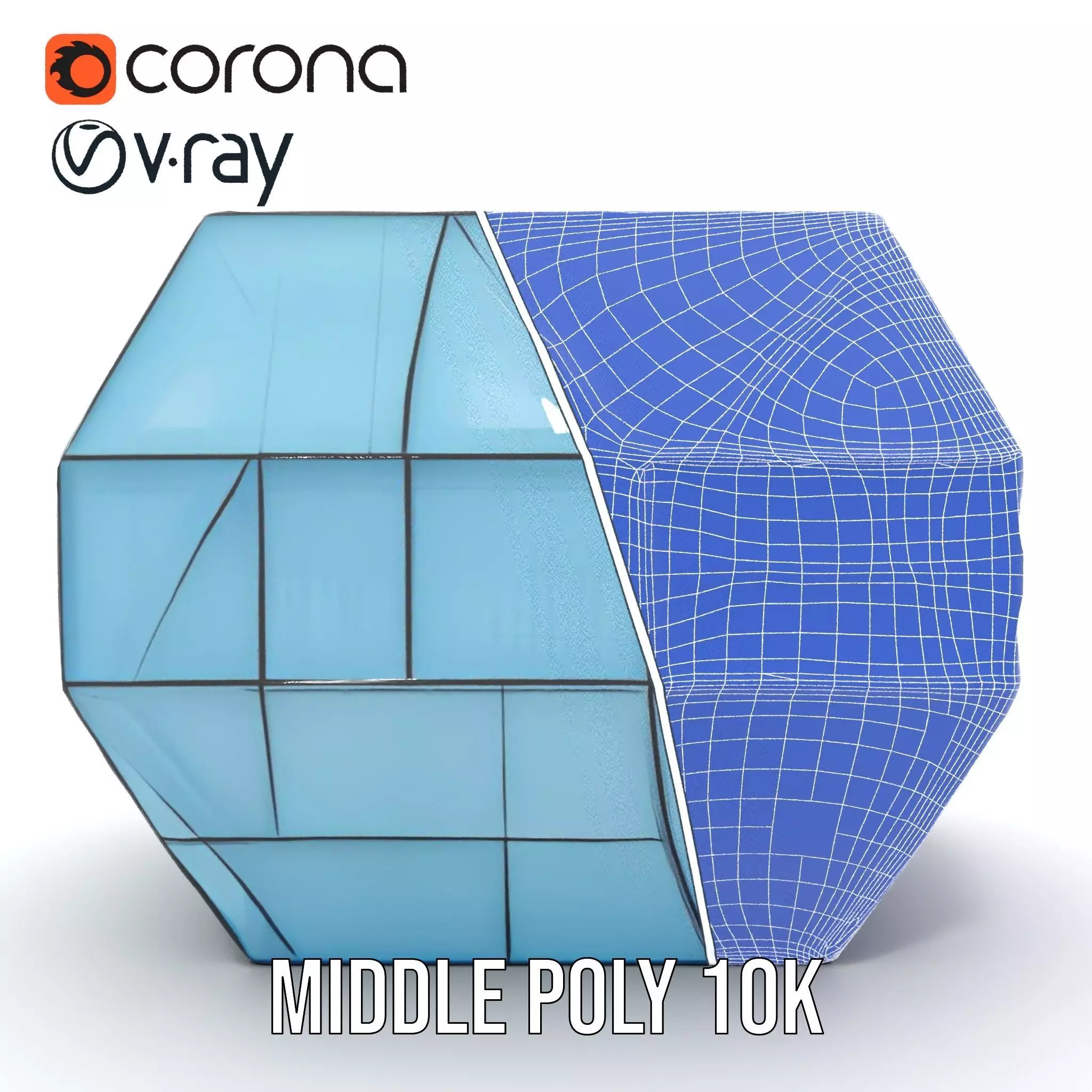 Futuristic Glass Pavilion model pack Low-poly 3D model_29