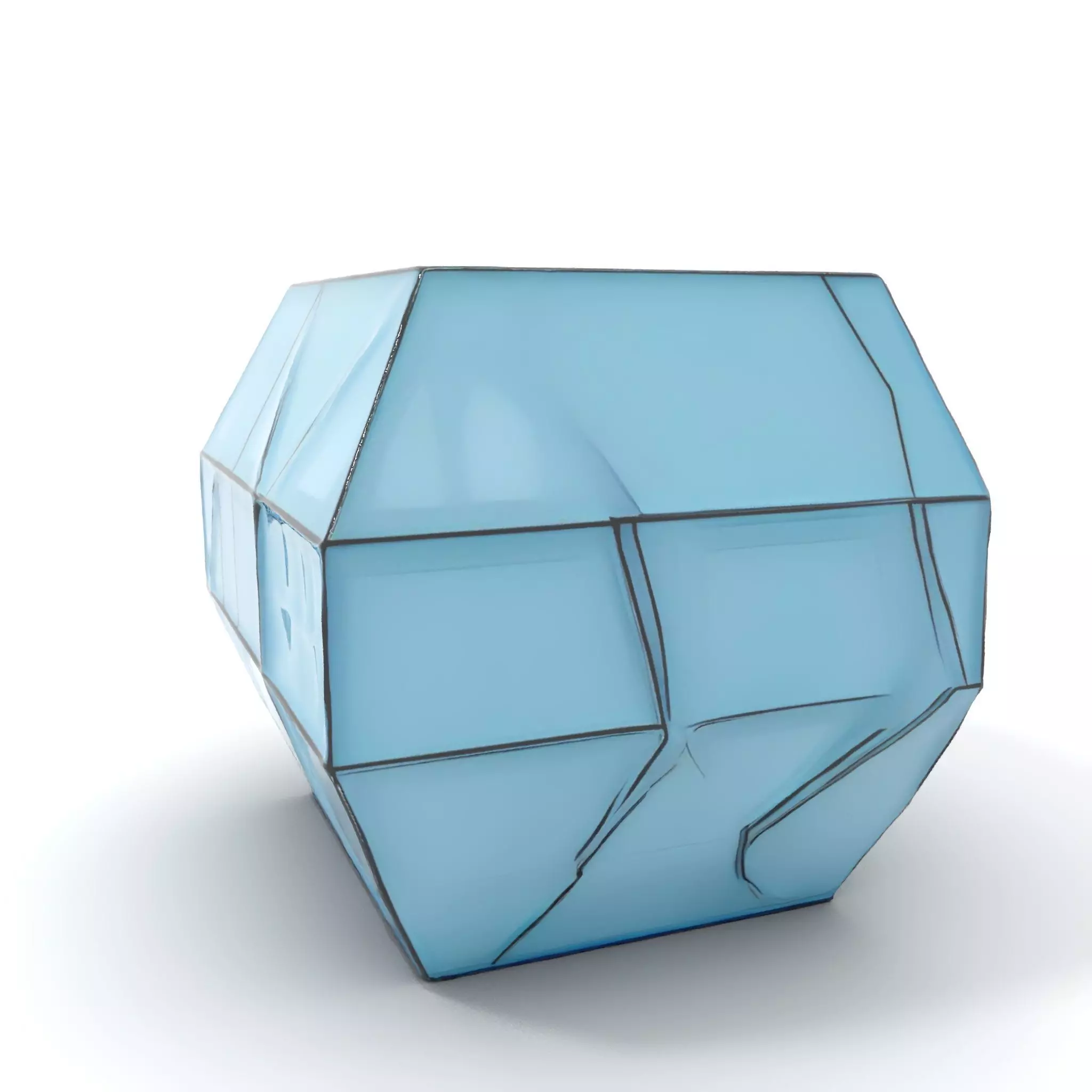 Futuristic Glass Pavilion model pack Low-poly 3D model_6