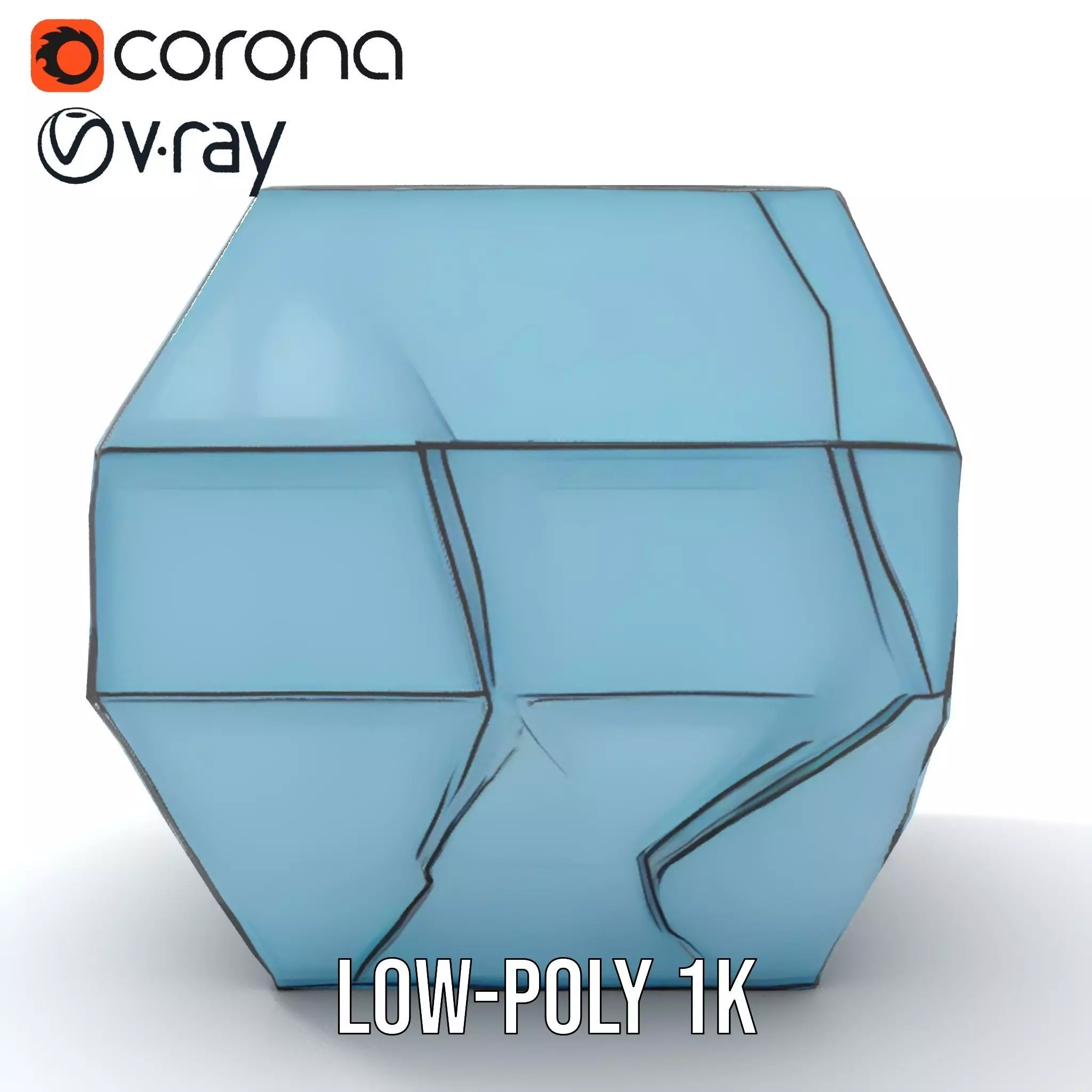 Futuristic Glass Pavilion model pack Low-poly 3D model_19