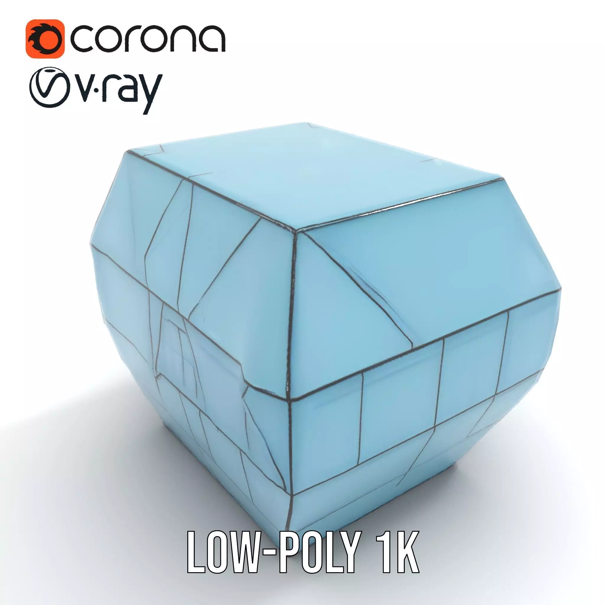 Futuristic Glass Pavilion model pack Low-poly 3D model_14