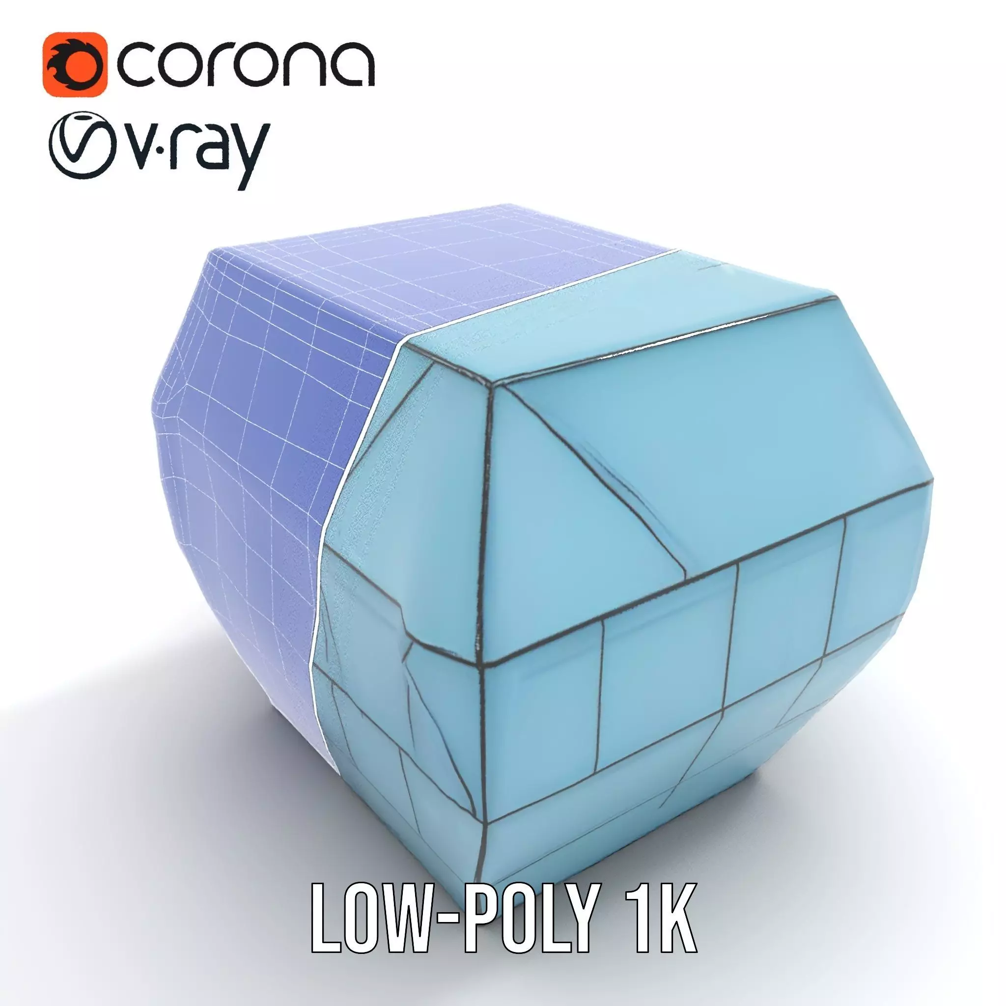 Futuristic Glass Pavilion model pack Low-poly 3D model_21