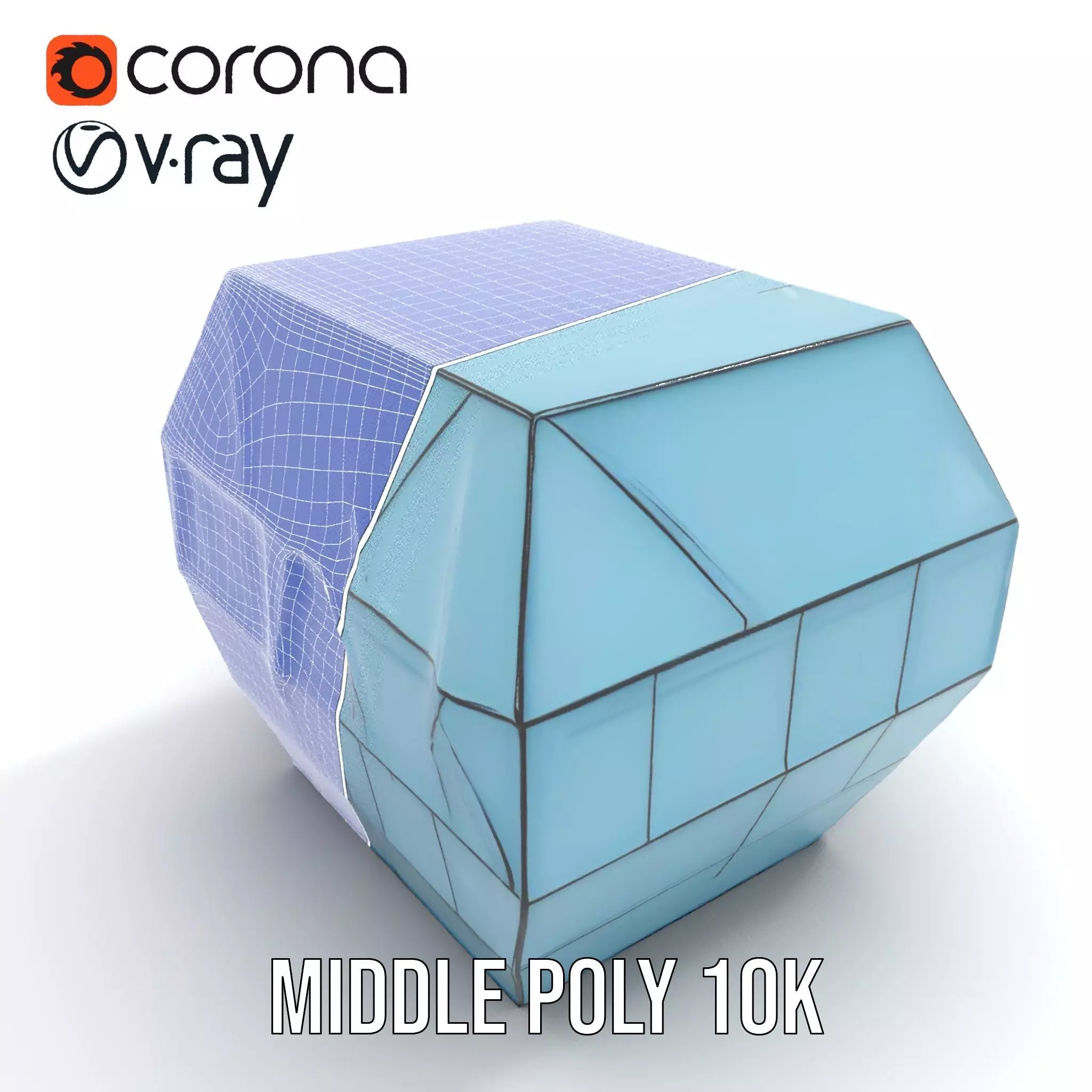 Futuristic Glass Pavilion model pack Low-poly 3D model_23