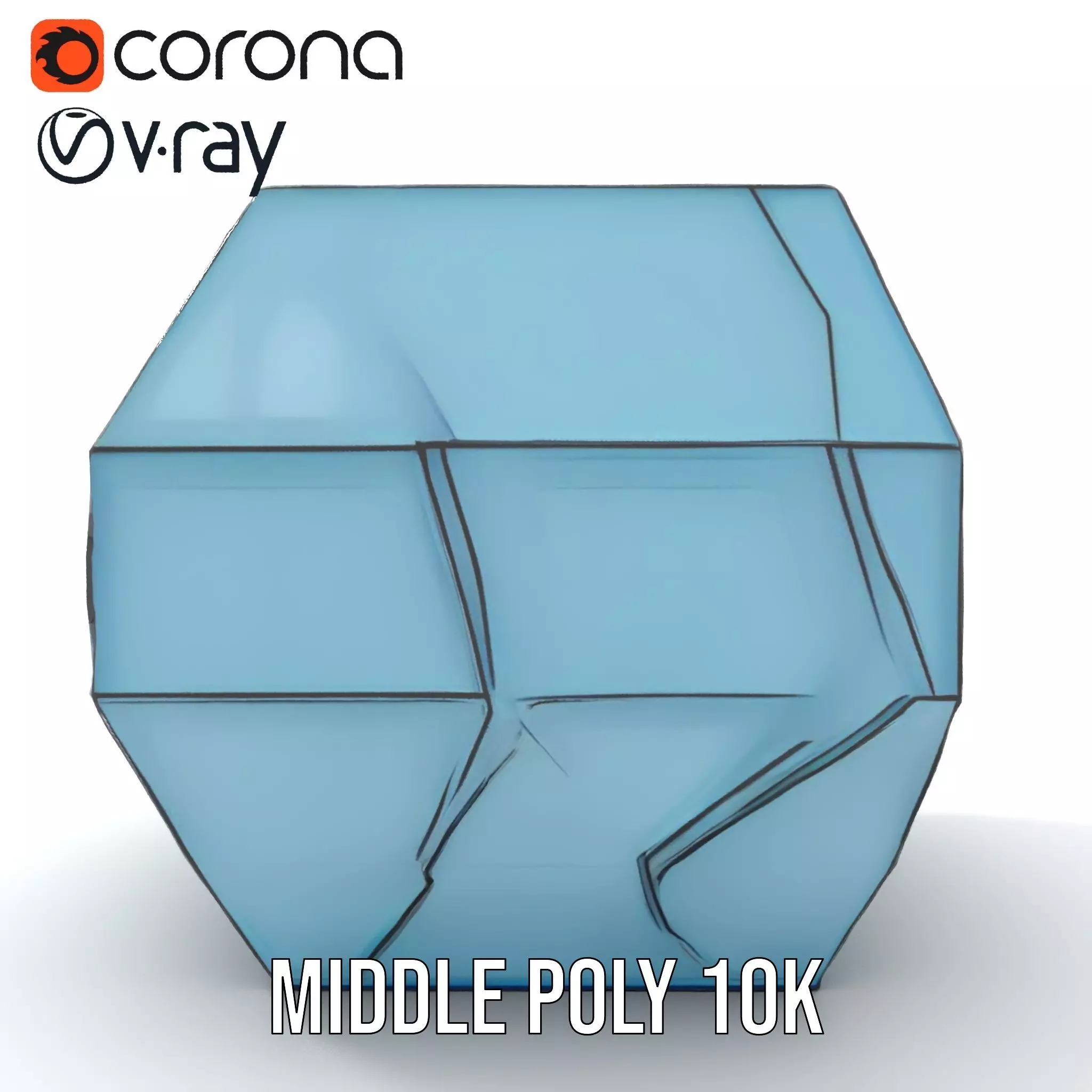 Futuristic Glass Pavilion model pack Low-poly 3D model_20