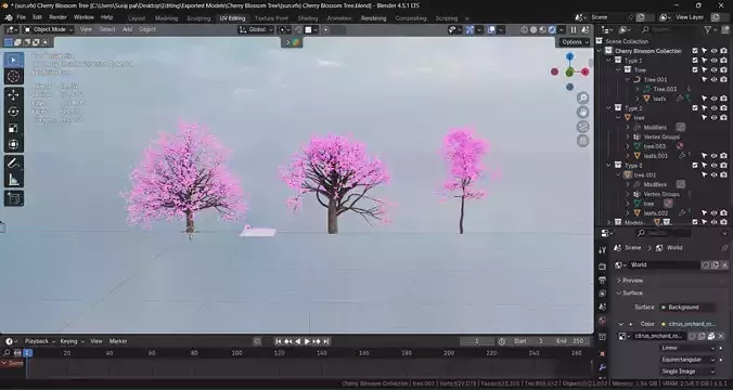 Cherry Blossom Tree made in Blender 