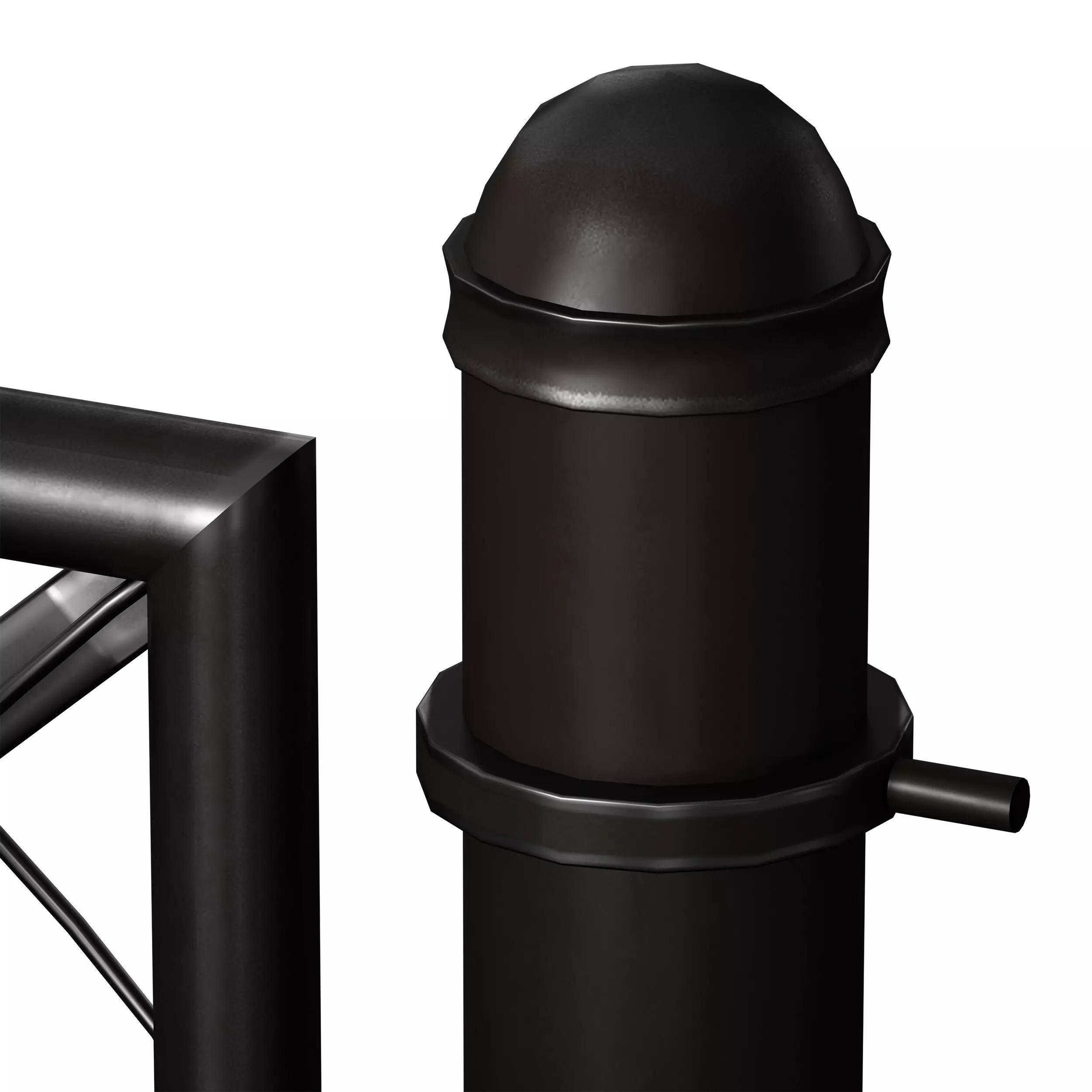 Metal mesh fence gate and wicket 3D model_12