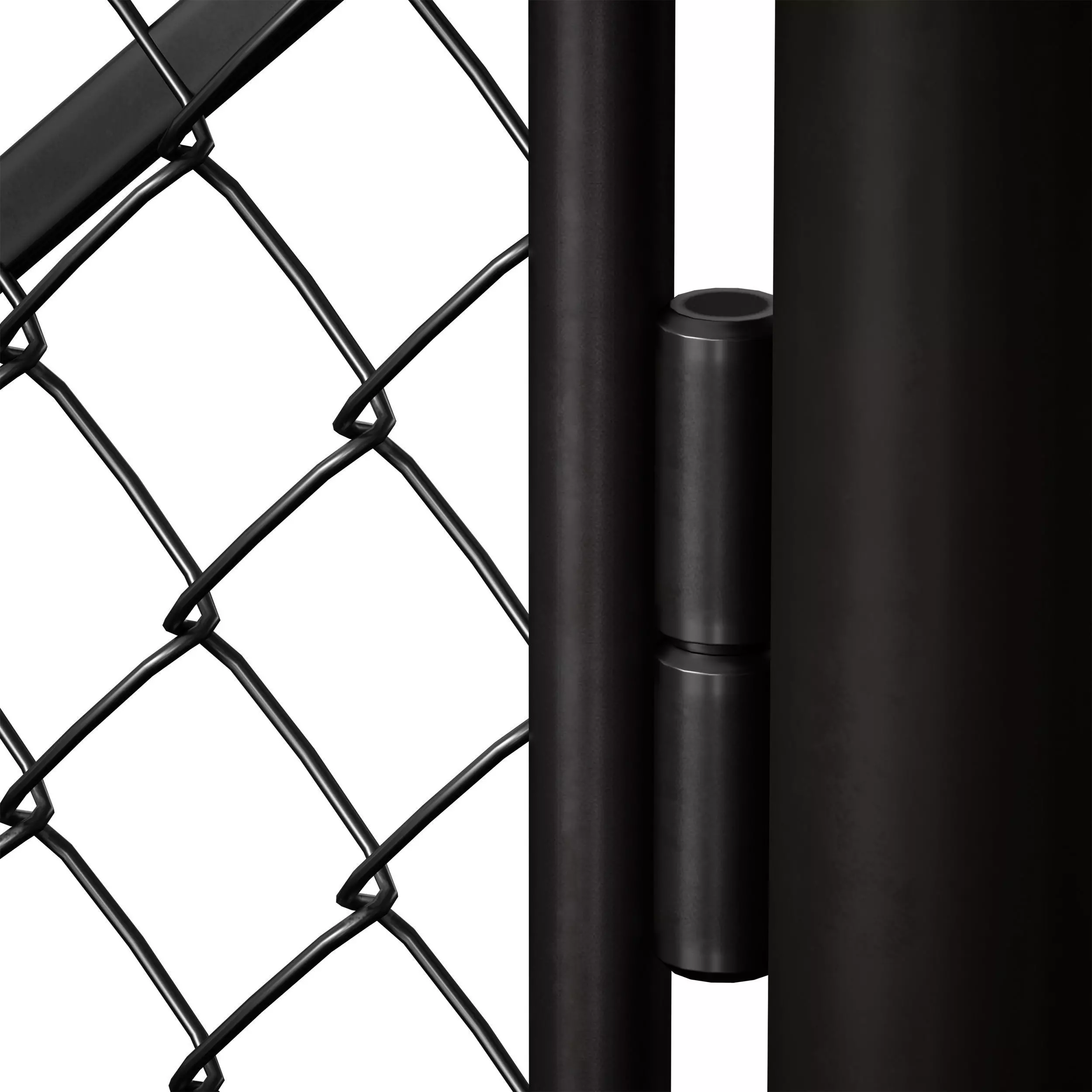 Metal mesh fence gate and wicket 3D model_13