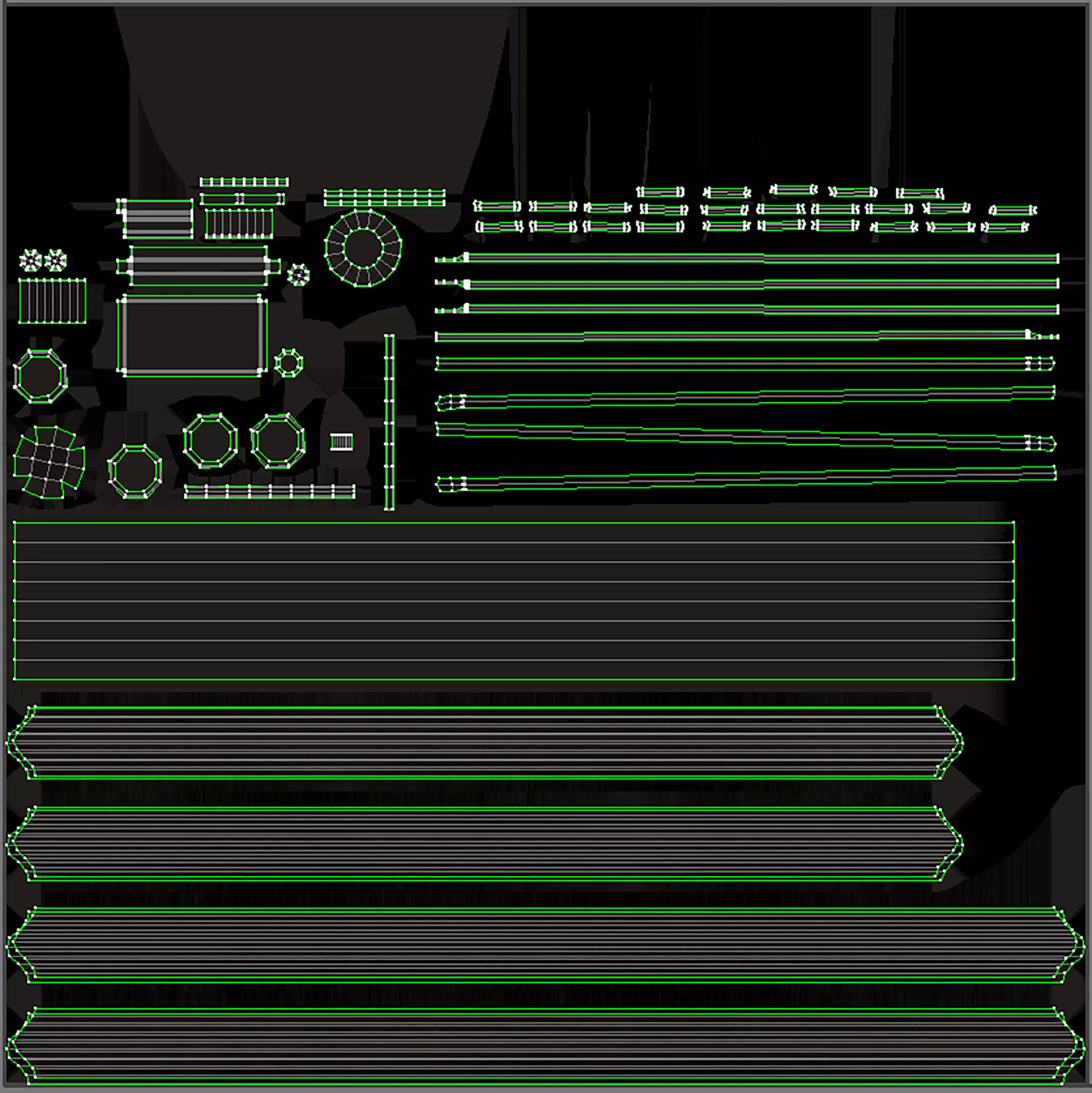 Metal mesh fence gate and wicket 3D model_19