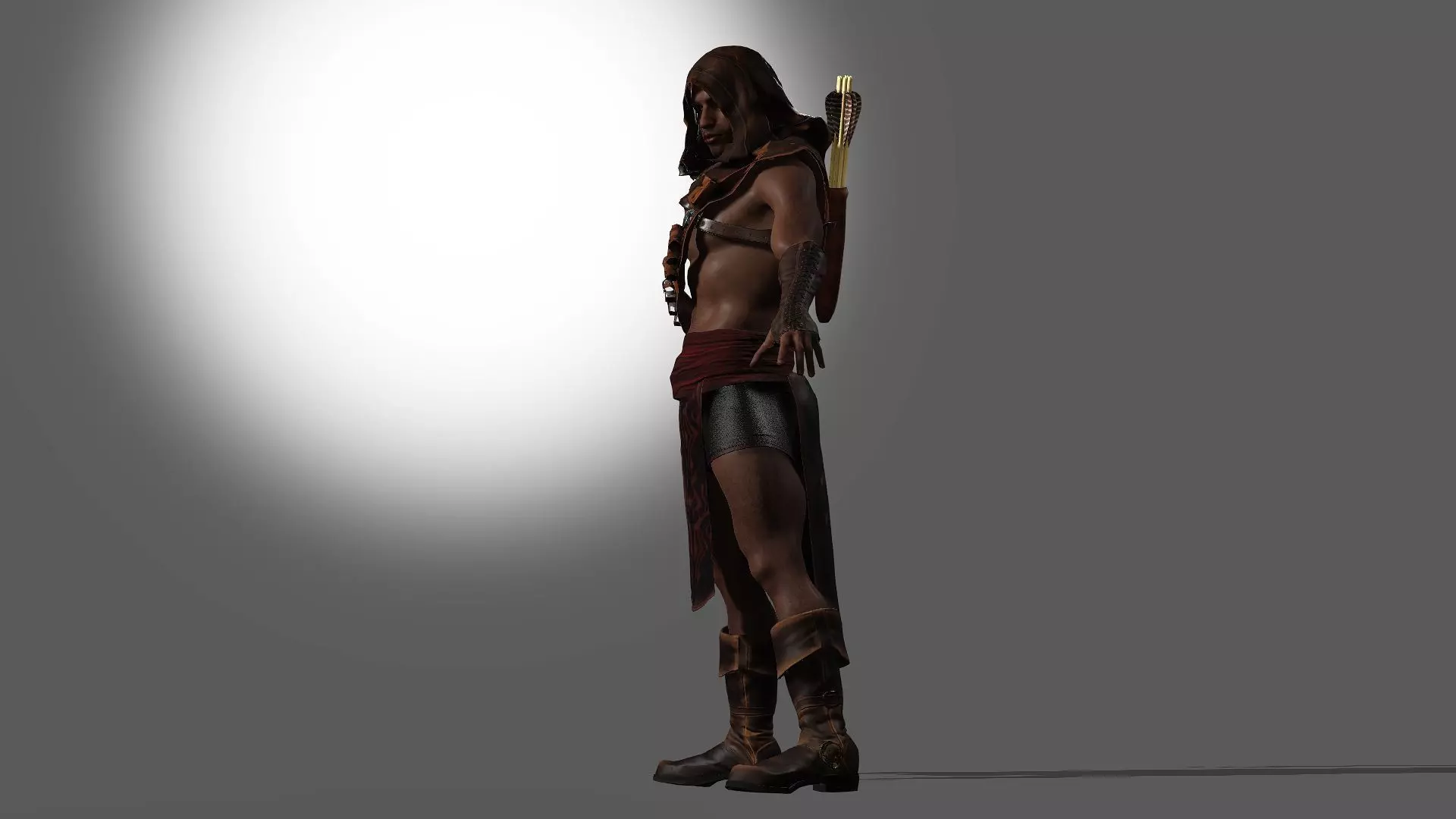 Bandit Assassin Low-poly 3D model_13