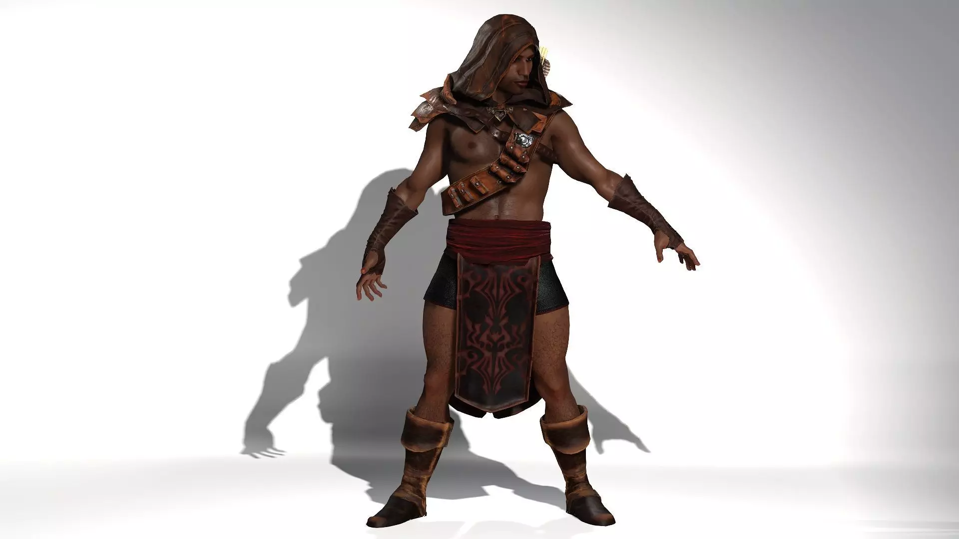 Bandit Assassin Low-poly 3D model_15