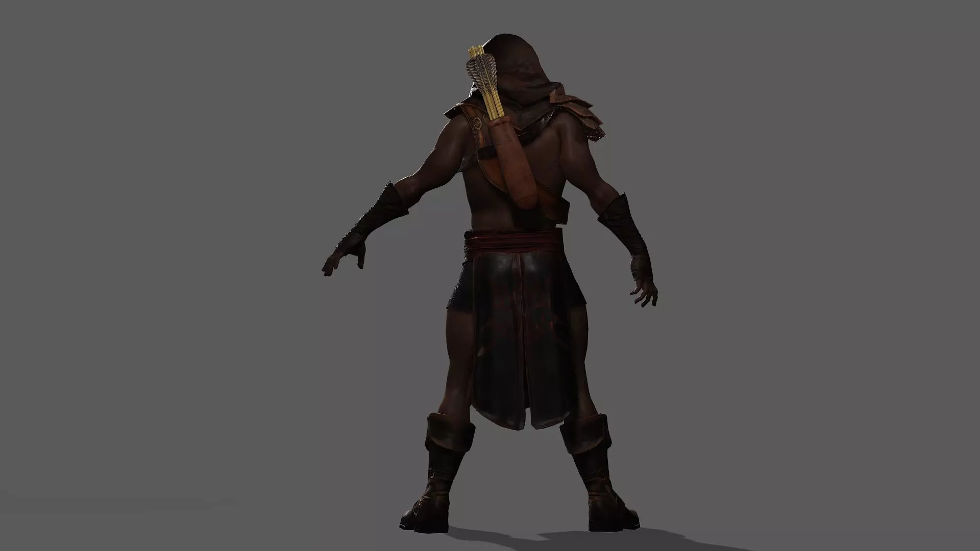 Bandit Assassin Low-poly 3D model_11