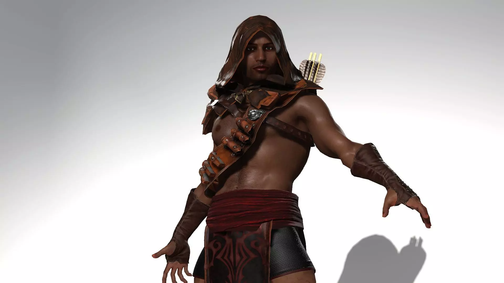 Bandit Assassin Low-poly 3D model_1