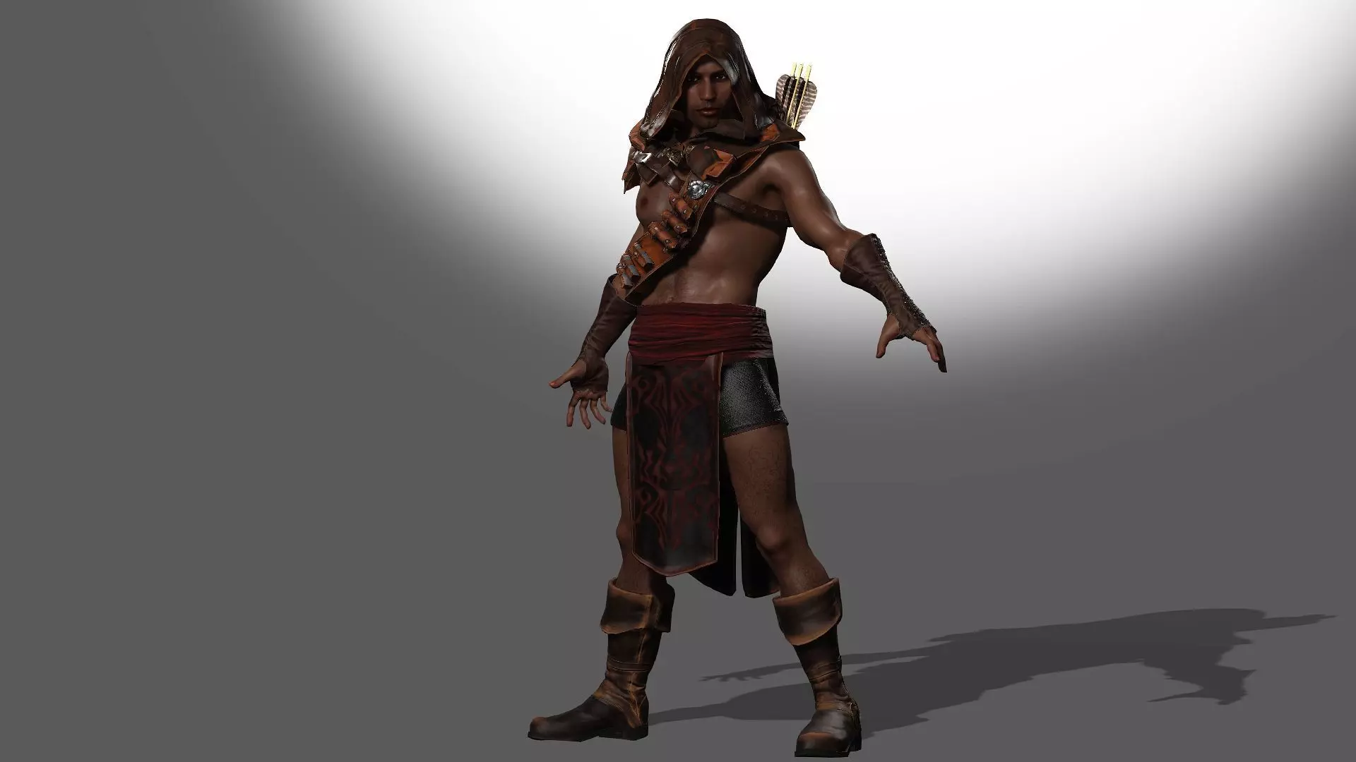 Bandit Assassin Low-poly 3D model_14