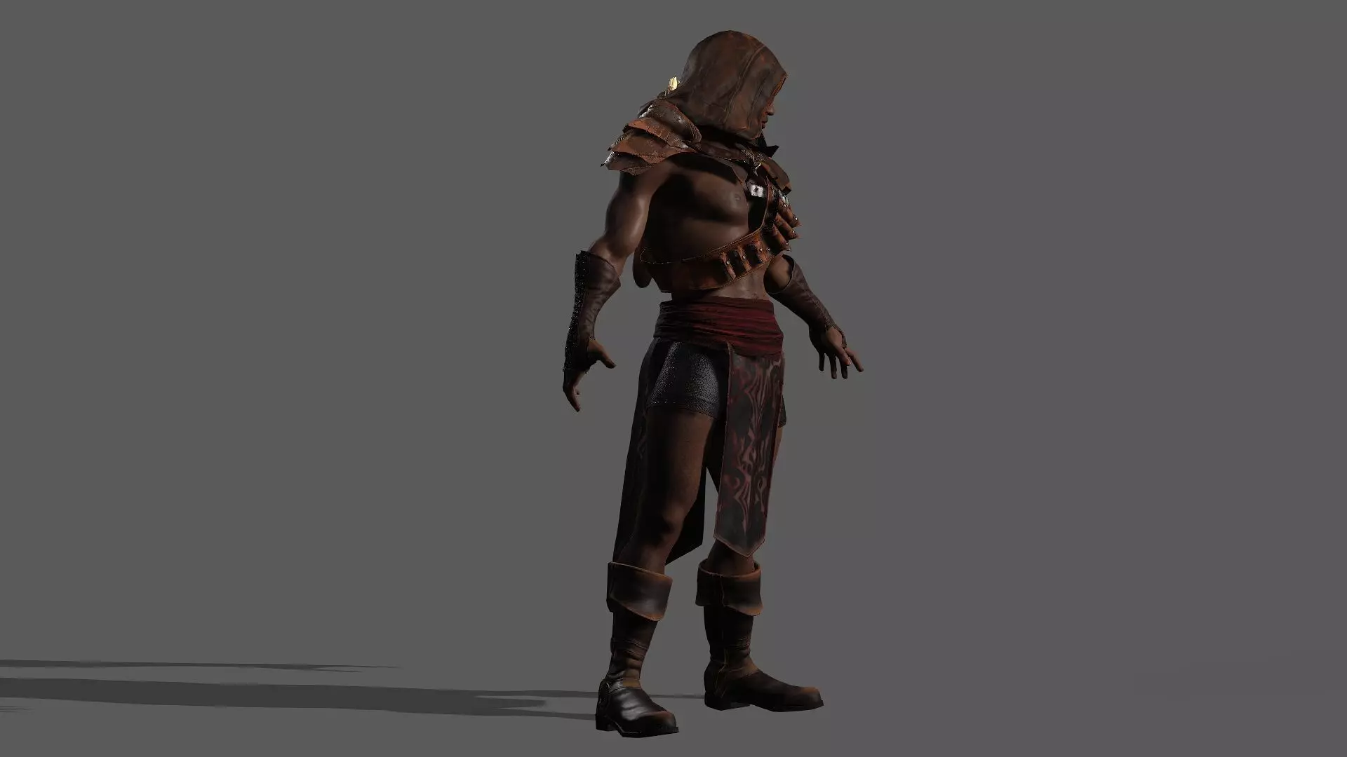 Bandit Assassin Low-poly 3D model_8