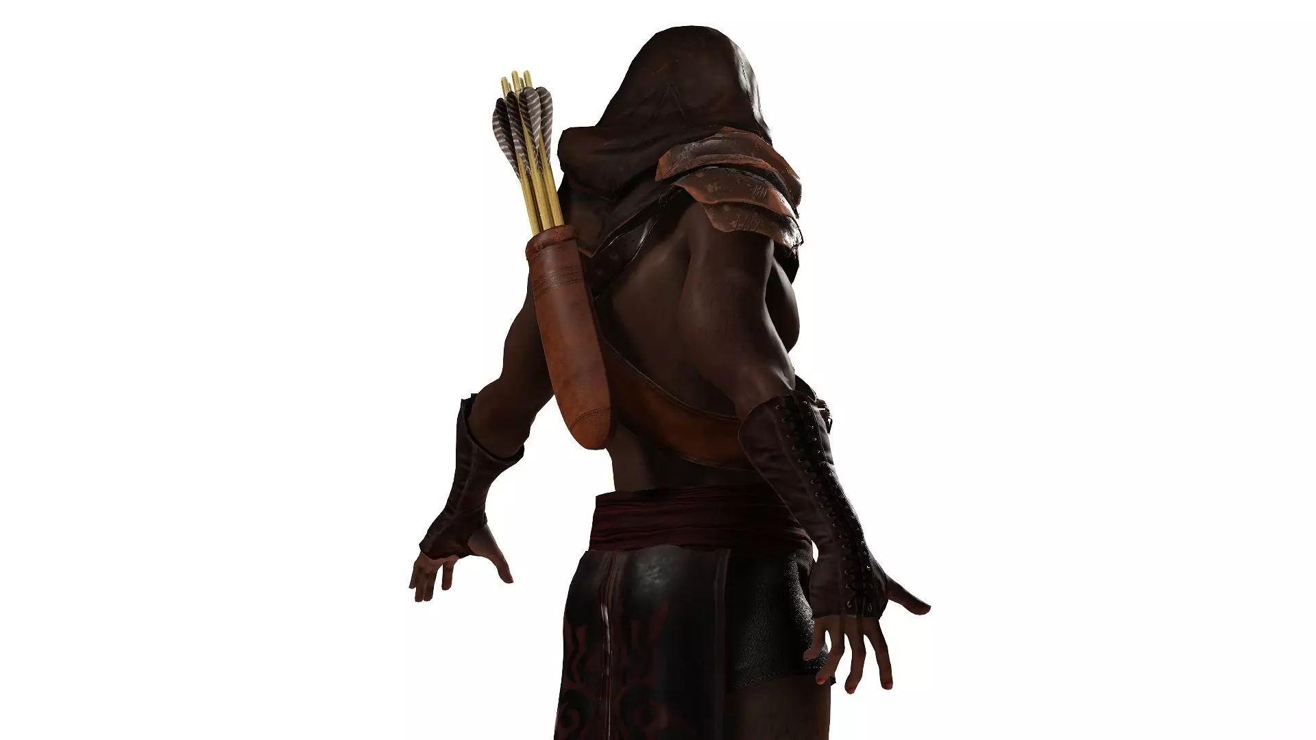 Bandit Assassin Low-poly 3D model_7