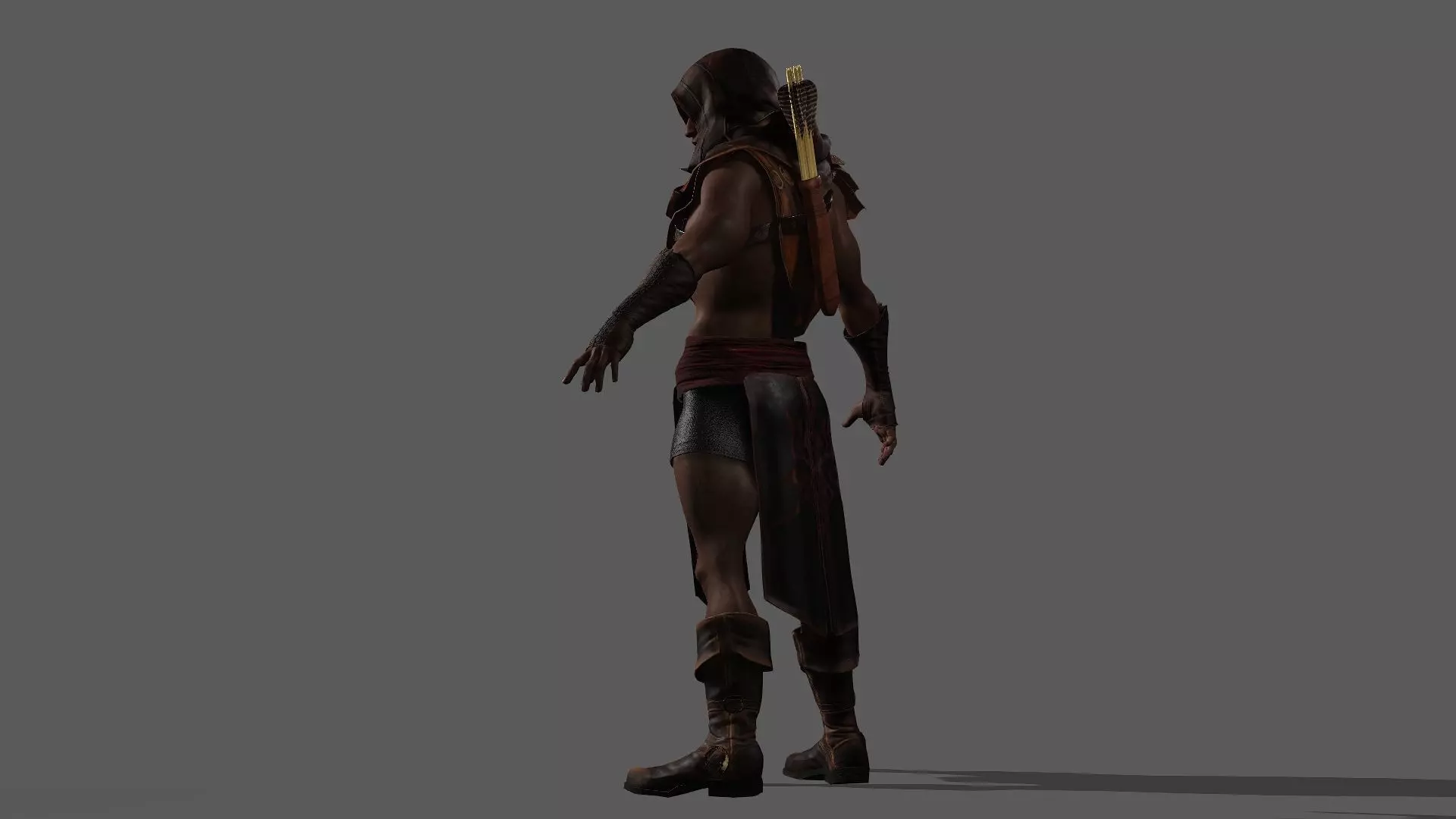 Bandit Assassin Low-poly 3D model_12