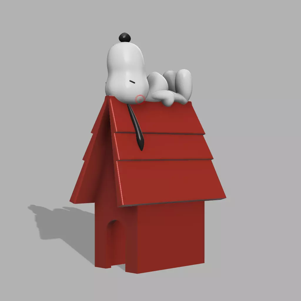 Snoopy and Dog House 3D print model_0