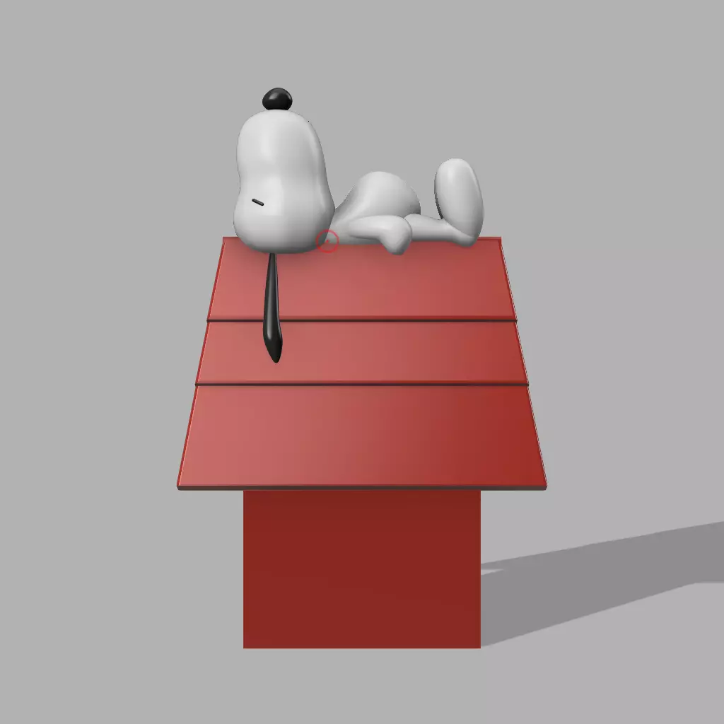 Snoopy and Dog House 3D print model_1