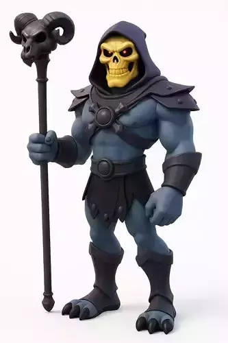 Dark Sorcerer Skeleton Warrior 3D Model 3D model