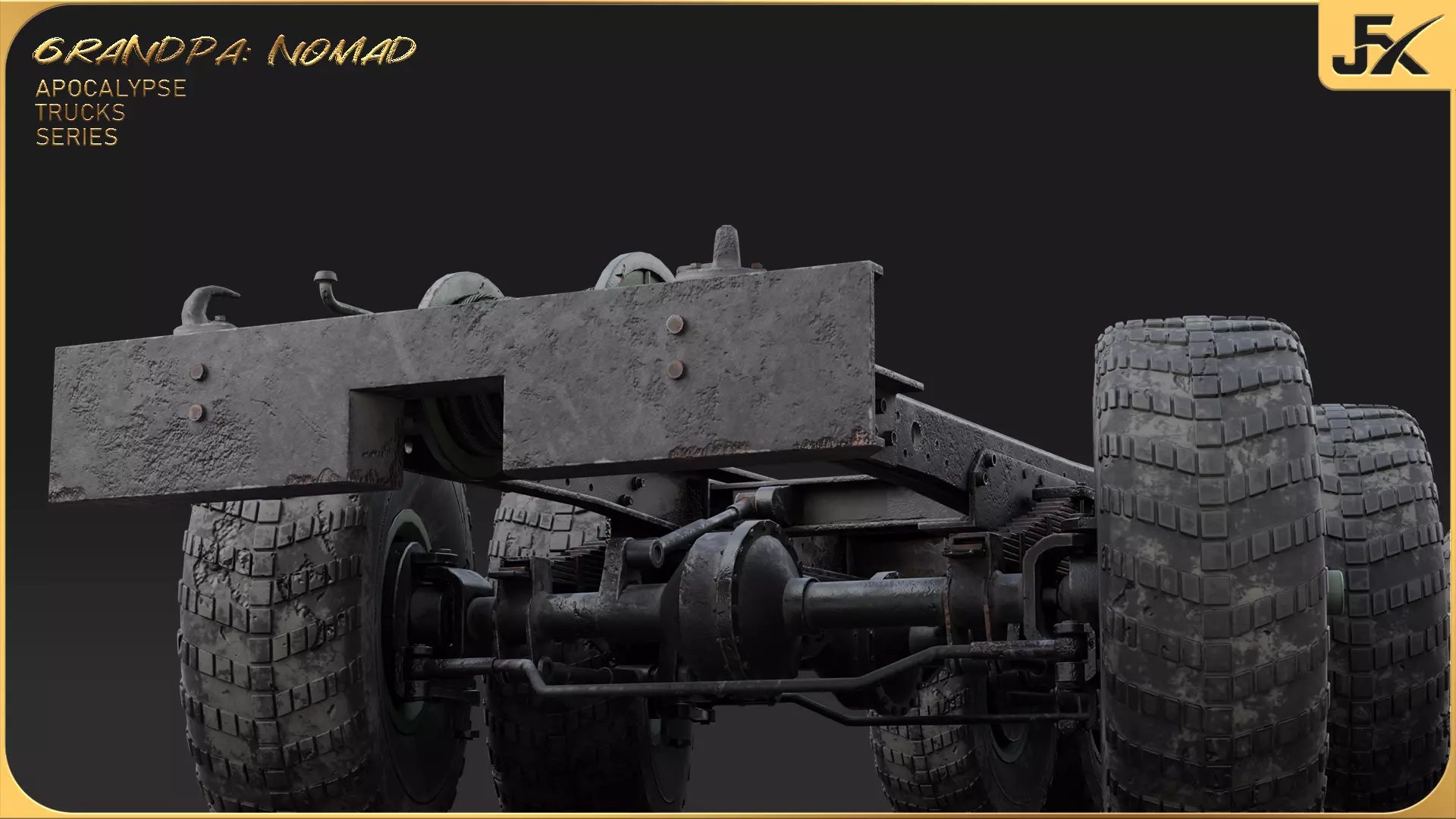 PBR-GrandPa Nomad-PostApocalyptic Truck Low-poly 3D model_17