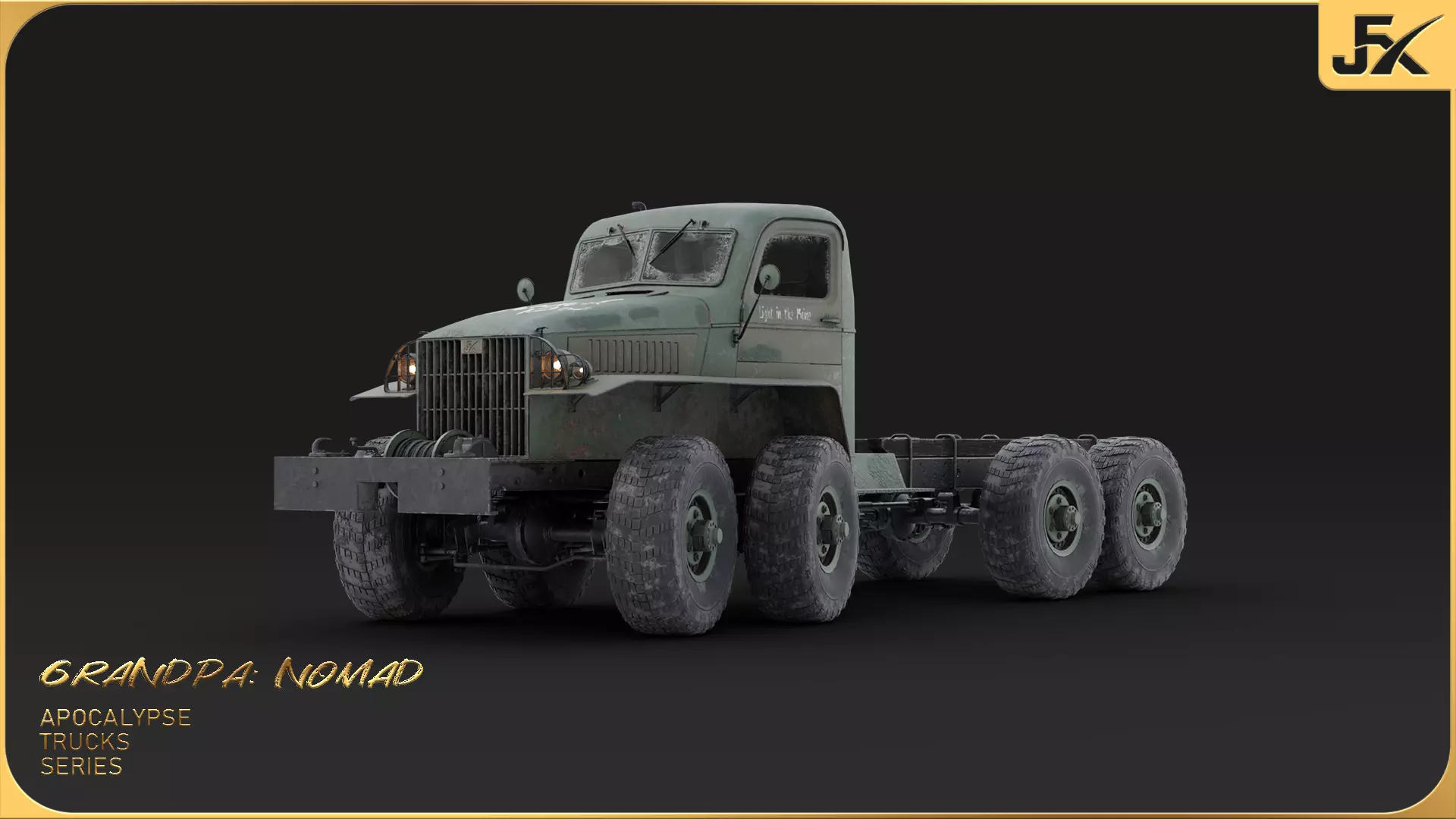 PBR-GrandPa Nomad-PostApocalyptic Truck Low-poly 3D model_21