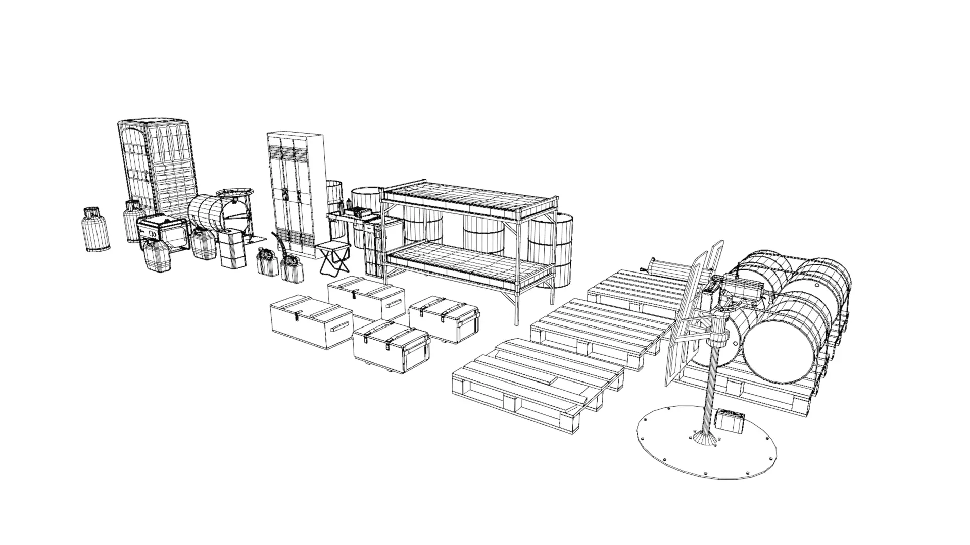 PBR-GrandPa Nomad-PostApocalyptic Truck Low-poly 3D model_39