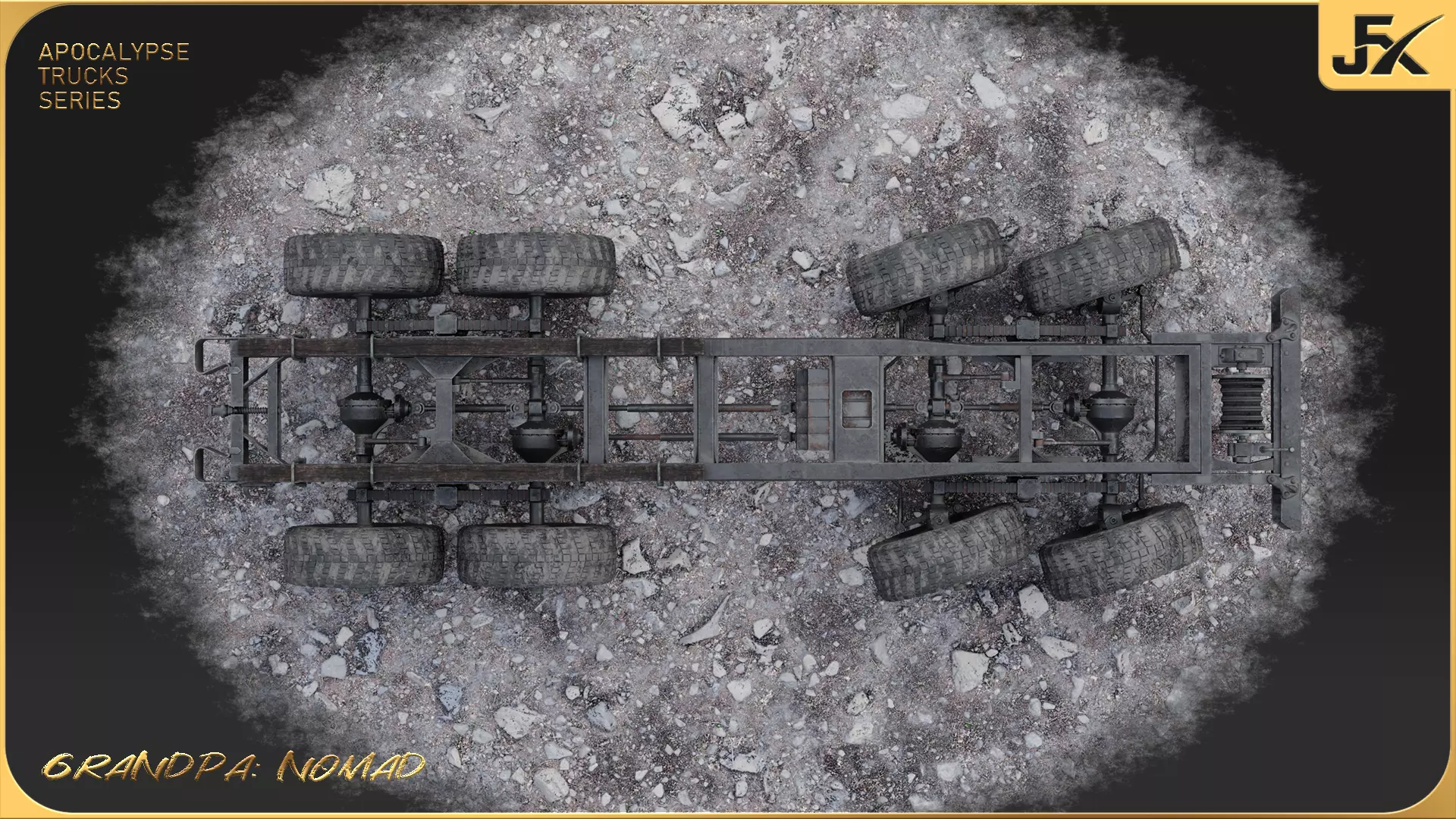 PBR-GrandPa Nomad-PostApocalyptic Truck Low-poly 3D model_15