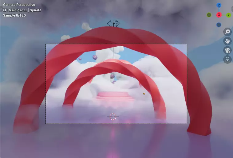 Dreamy Pink Portal  Stylized 3D Scene Blender FBX GLB  OBJ Low-poly 3D model_5