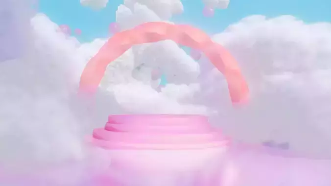 Dreamy Pink Portal  Stylized 3D Scene Blender FBX GLB  OBJ Low-poly 3D model Dreamy Pink Portal  Stylized 3D Scene Blender FBX GLB  OBJ Low-poly 3D model