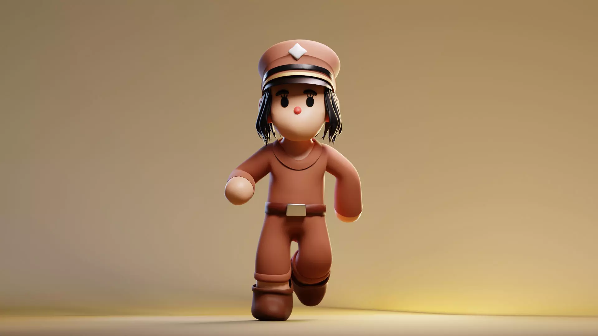 Officer Woman - CUTIEGUYS Collection Free low-poly 3D model