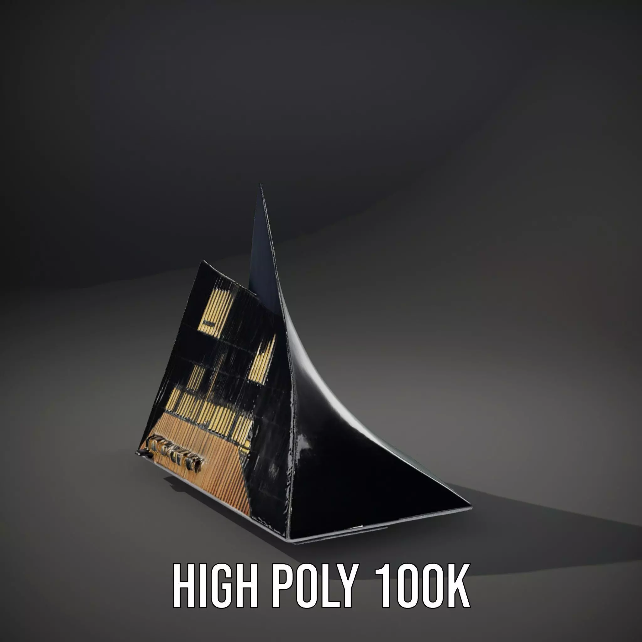 Futuristic Glass Building model pack Low-poly 3D model_10