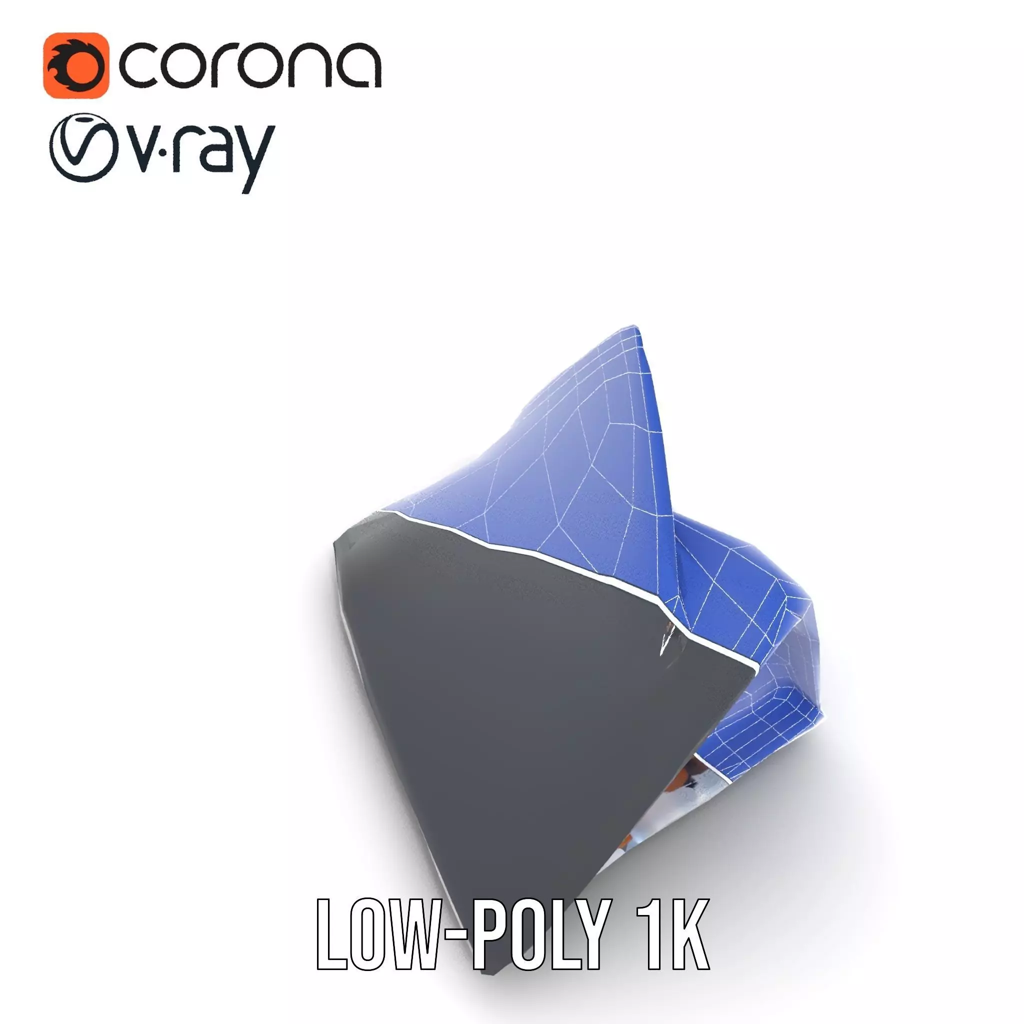 Futuristic Glass Building model pack Low-poly 3D model_16