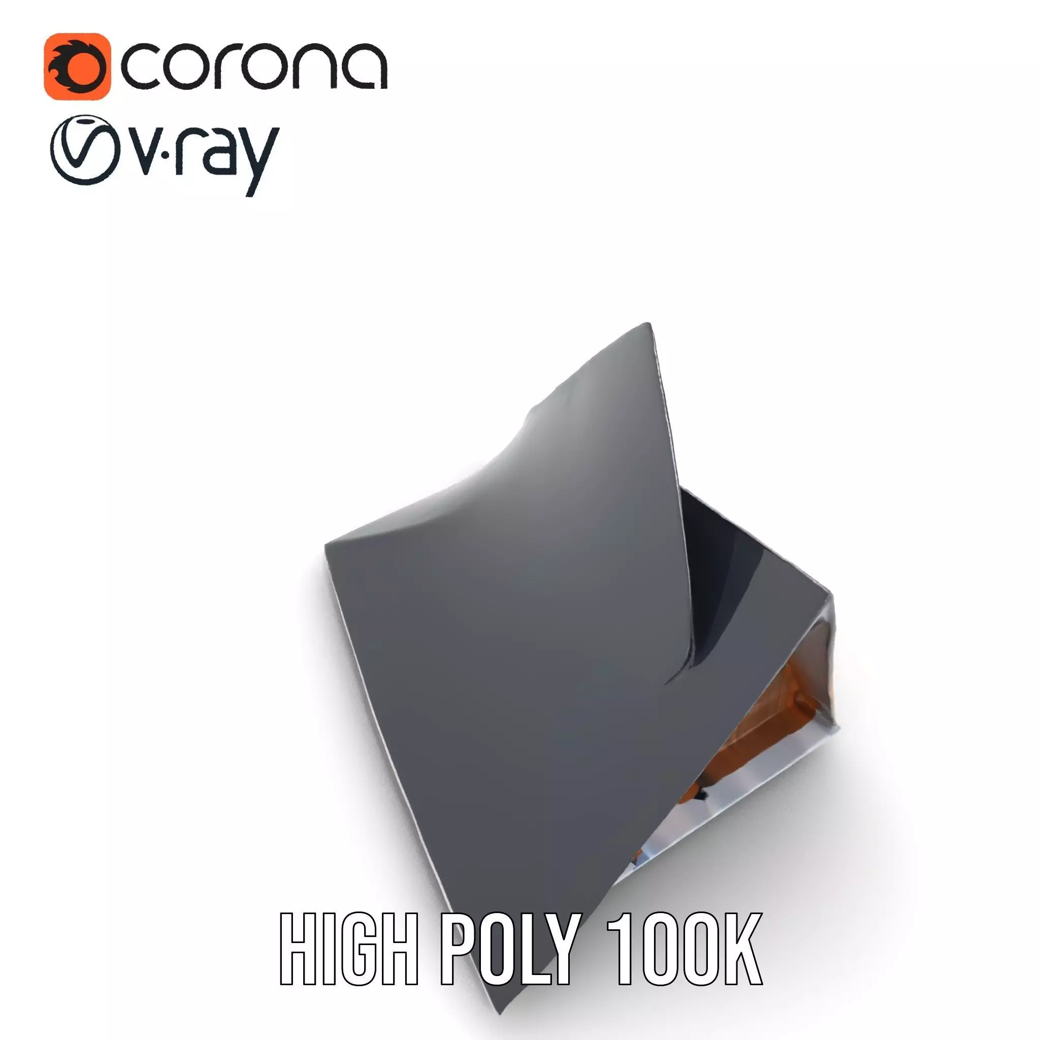 Futuristic Glass Building model pack Low-poly 3D model_26