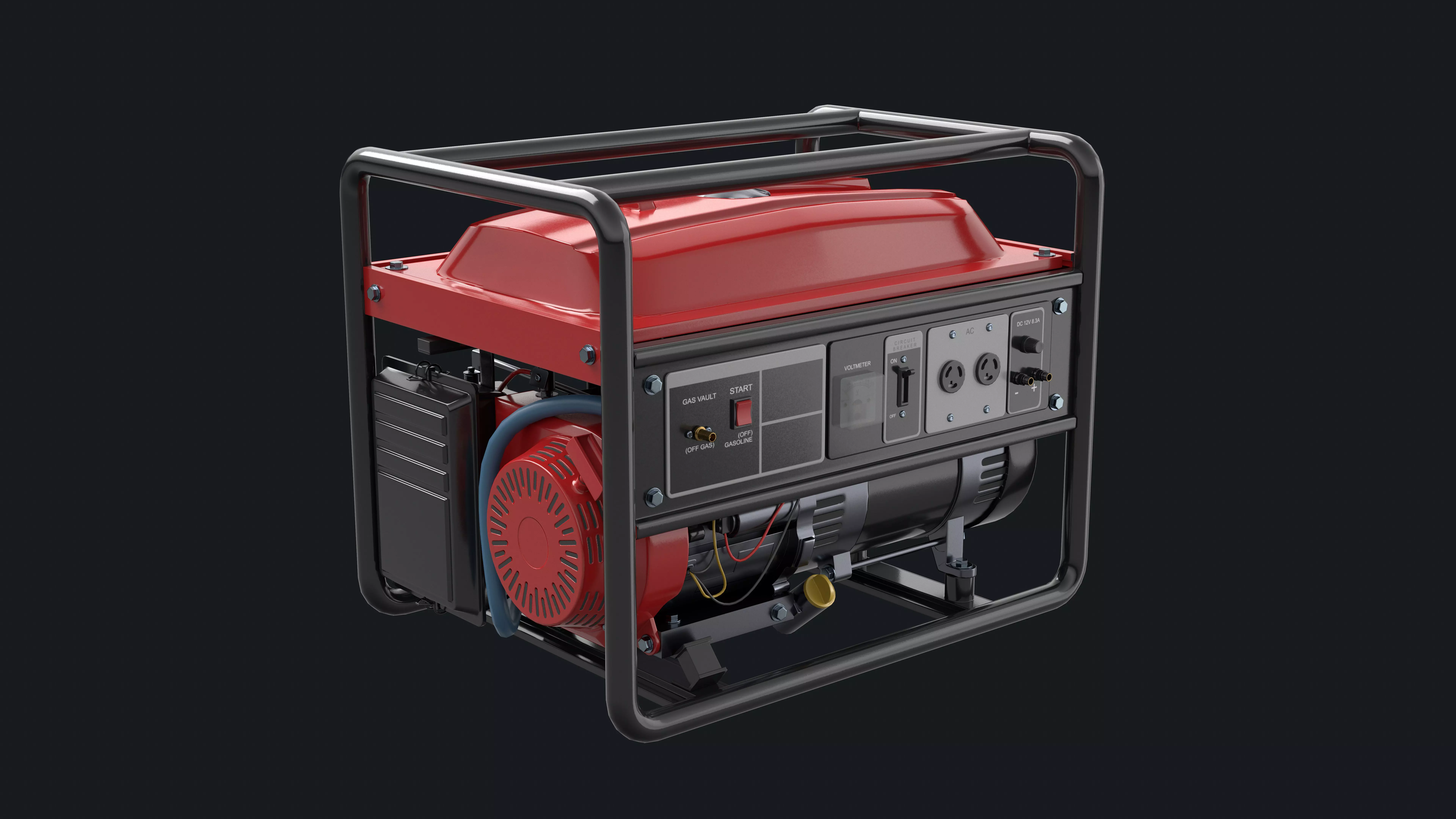 Portable Generator Clean Low-poly 3D model