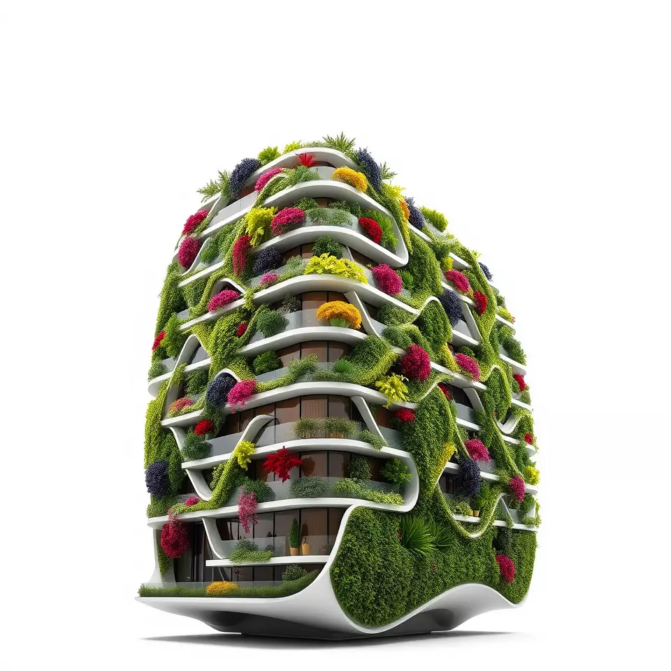 Floral Urban Oasis model pack Low-poly 3D model_2