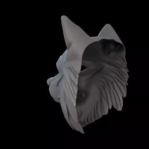 Realistic Wolf Mask 3D print model_12