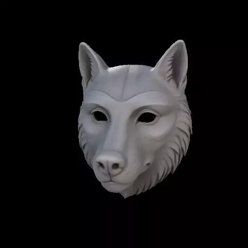 Realistic Wolf Mask 3D print model_23