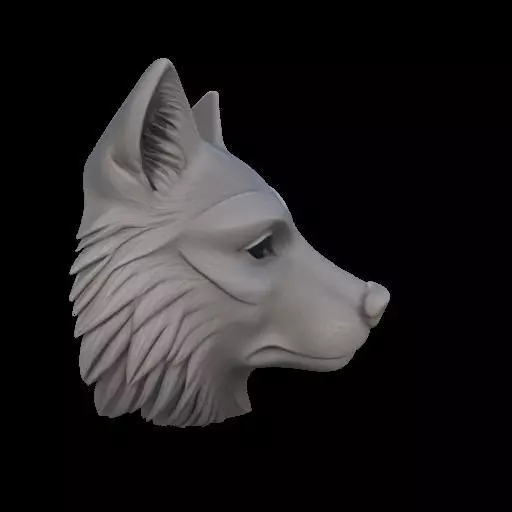 Realistic Wolf Mask 3D print model_28