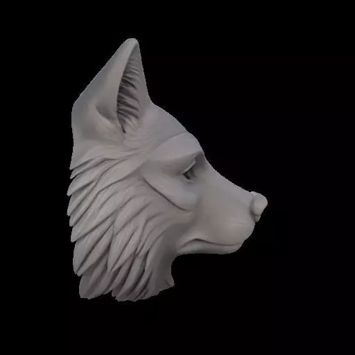 Realistic Wolf Mask 3D print model_29