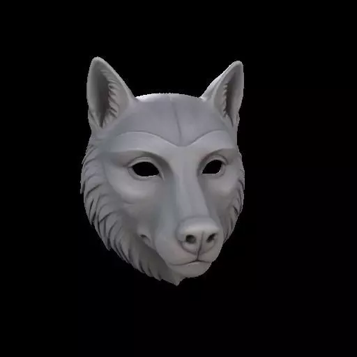 Realistic Wolf Mask 3D print model_2